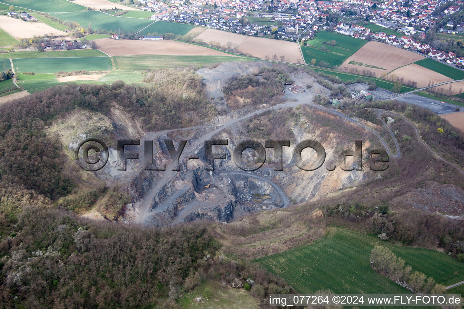 Oblique view of Roßdorf in the state Hesse, Germany