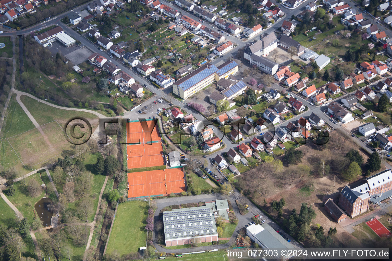 Aerial photograpy of Dieburg in the state Hesse, Germany