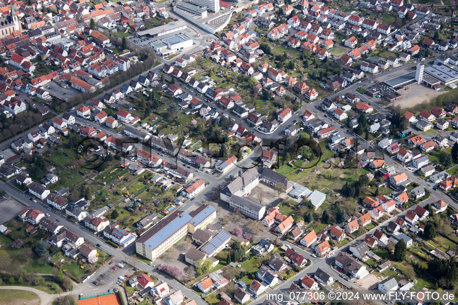 Dieburg in the state Hesse, Germany out of the air