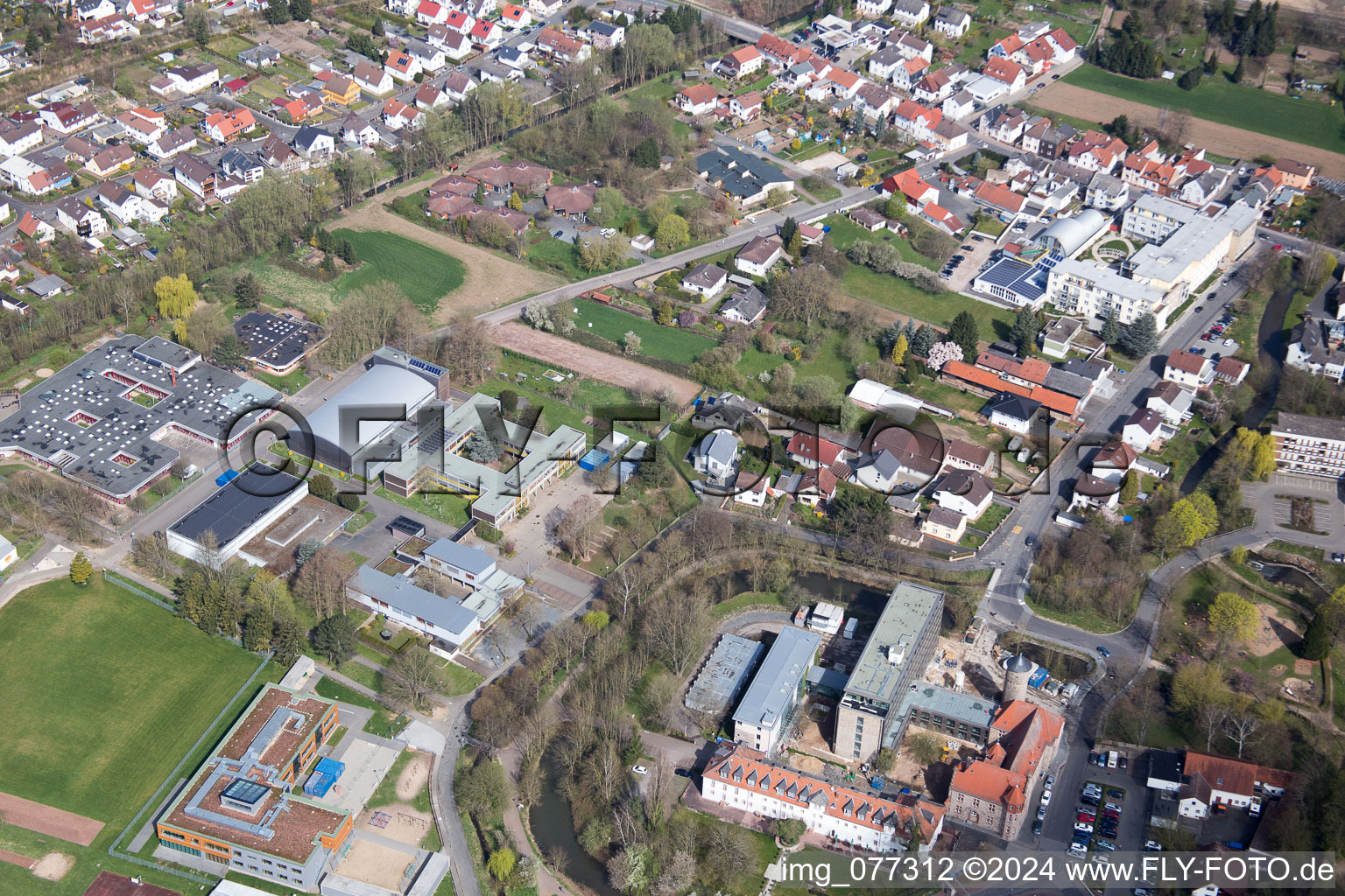 Dieburg in the state Hesse, Germany viewn from the air