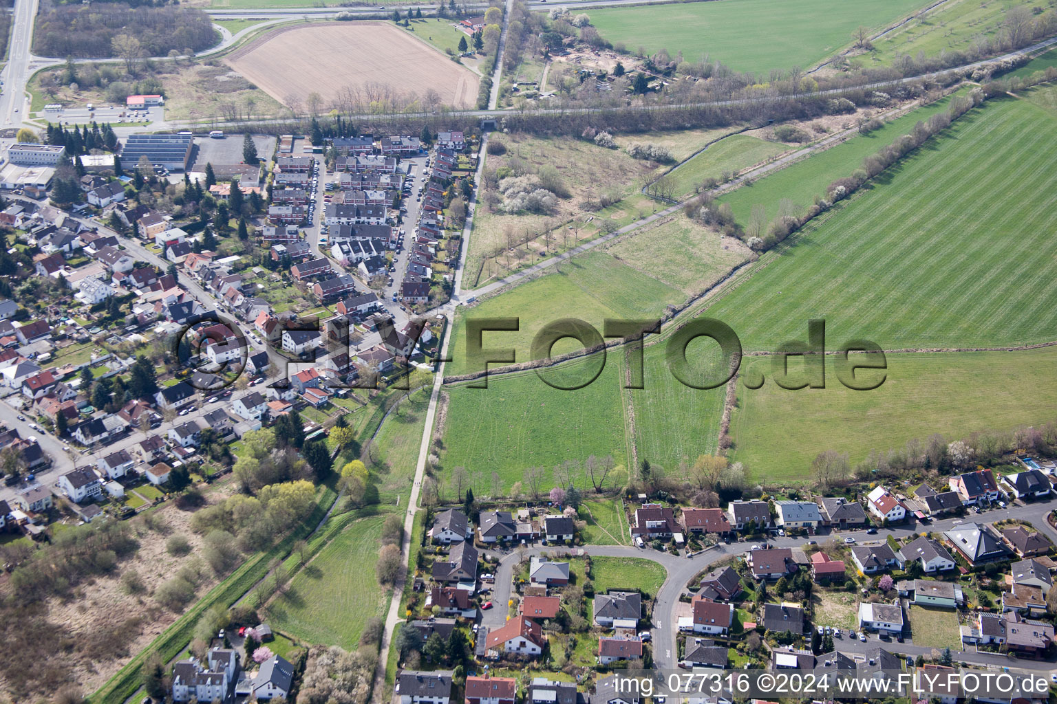 Drone image of Dieburg in the state Hesse, Germany