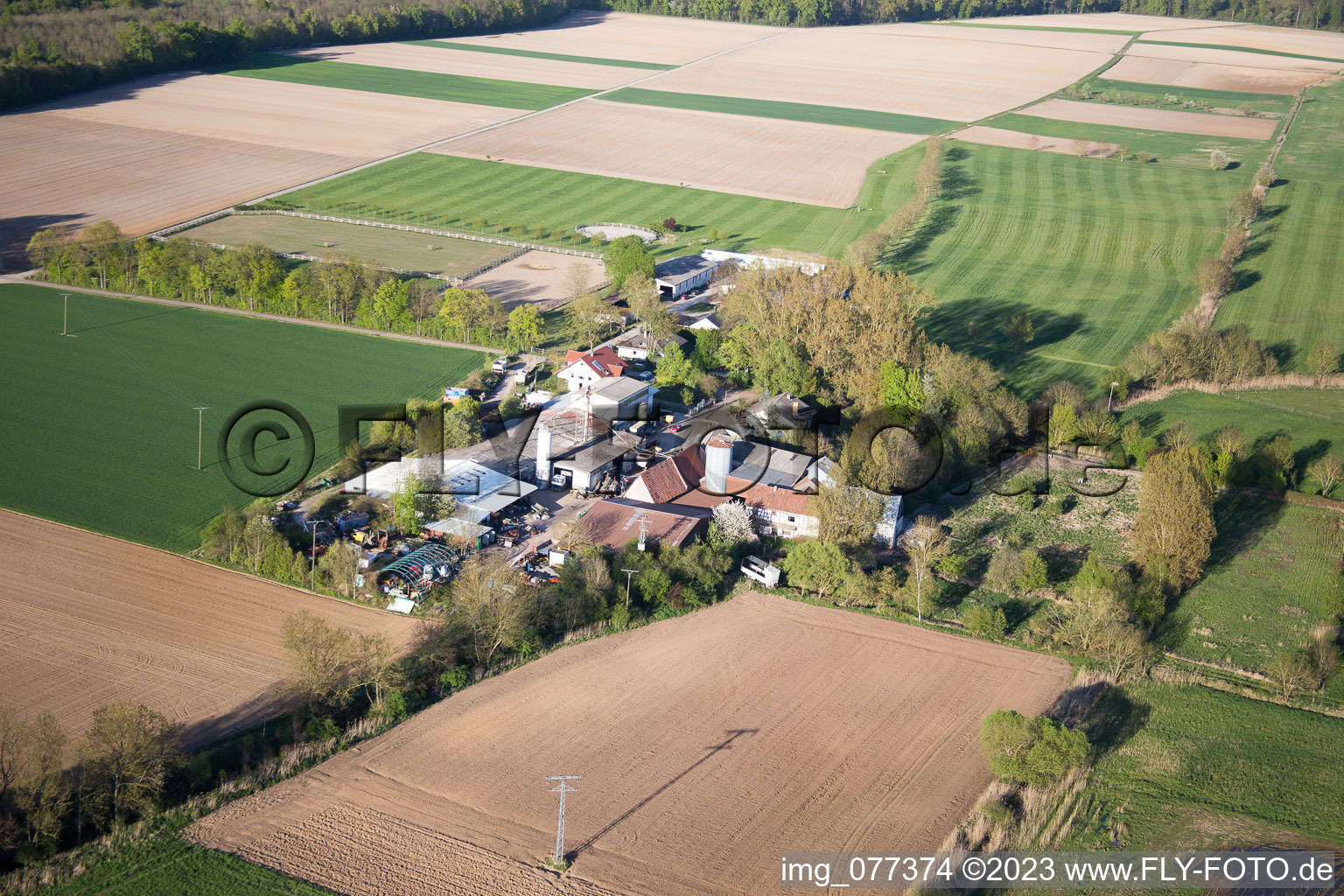 Aerial photograpy of Winden in the state Rhineland-Palatinate, Germany