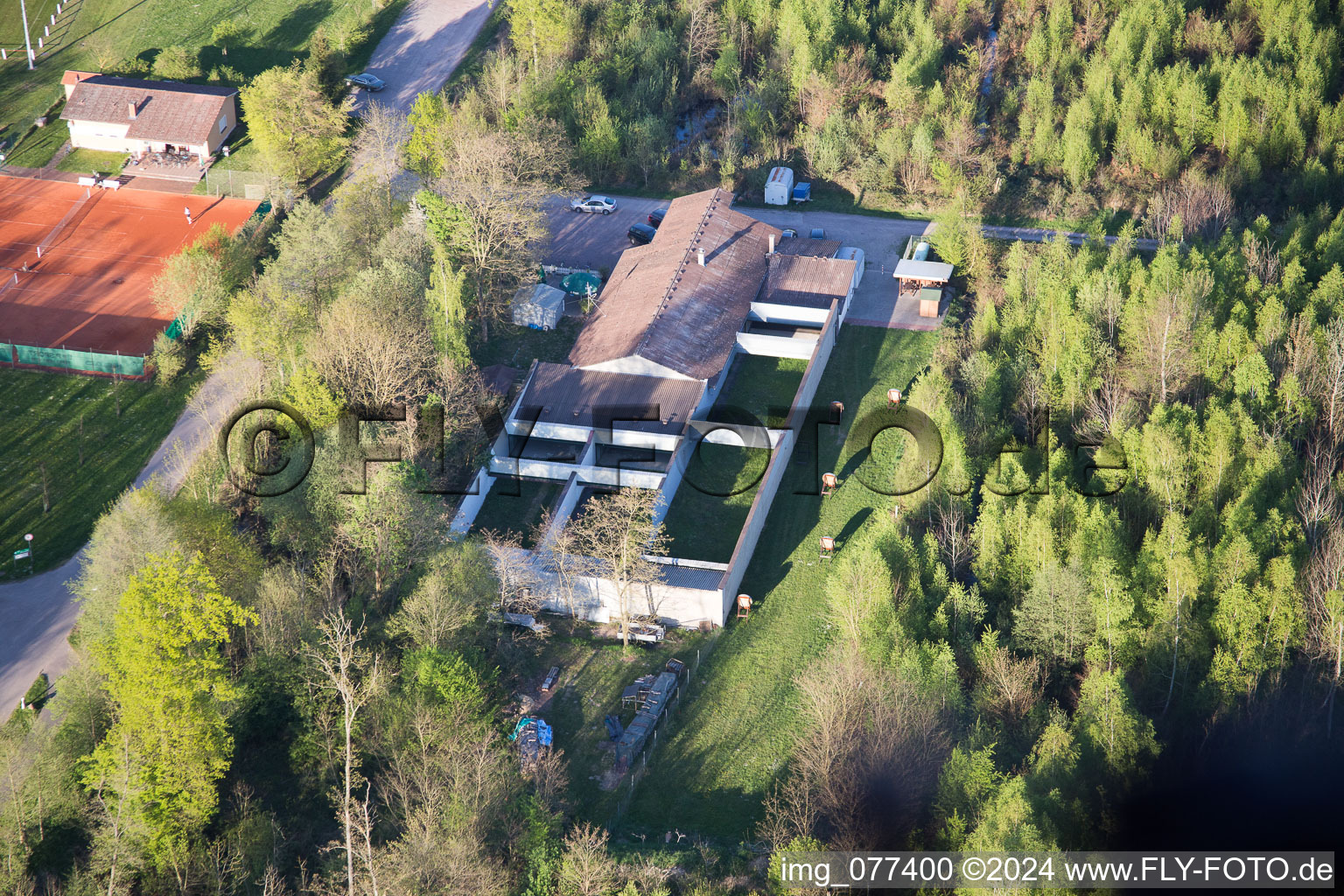 Steinweiler in the state Rhineland-Palatinate, Germany viewn from the air