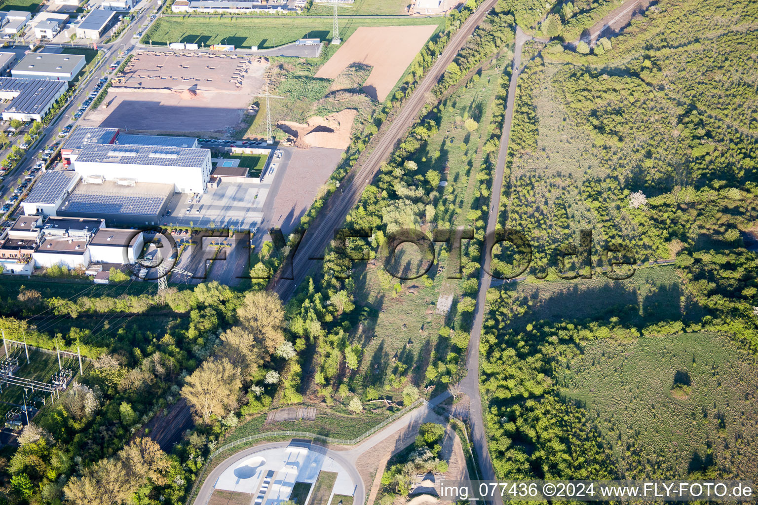 Aerial photograpy of State Garden Show 2015 in Landau in der Pfalz in the state Rhineland-Palatinate, Germany