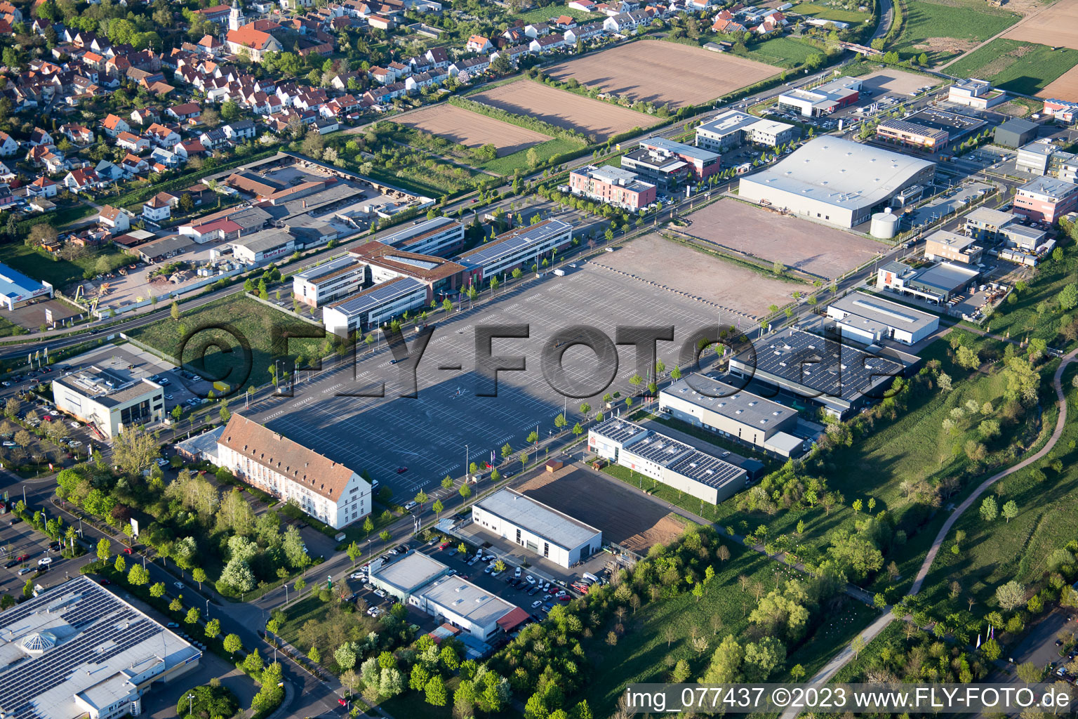 District Queichheim in Landau in der Pfalz in the state Rhineland-Palatinate, Germany out of the air