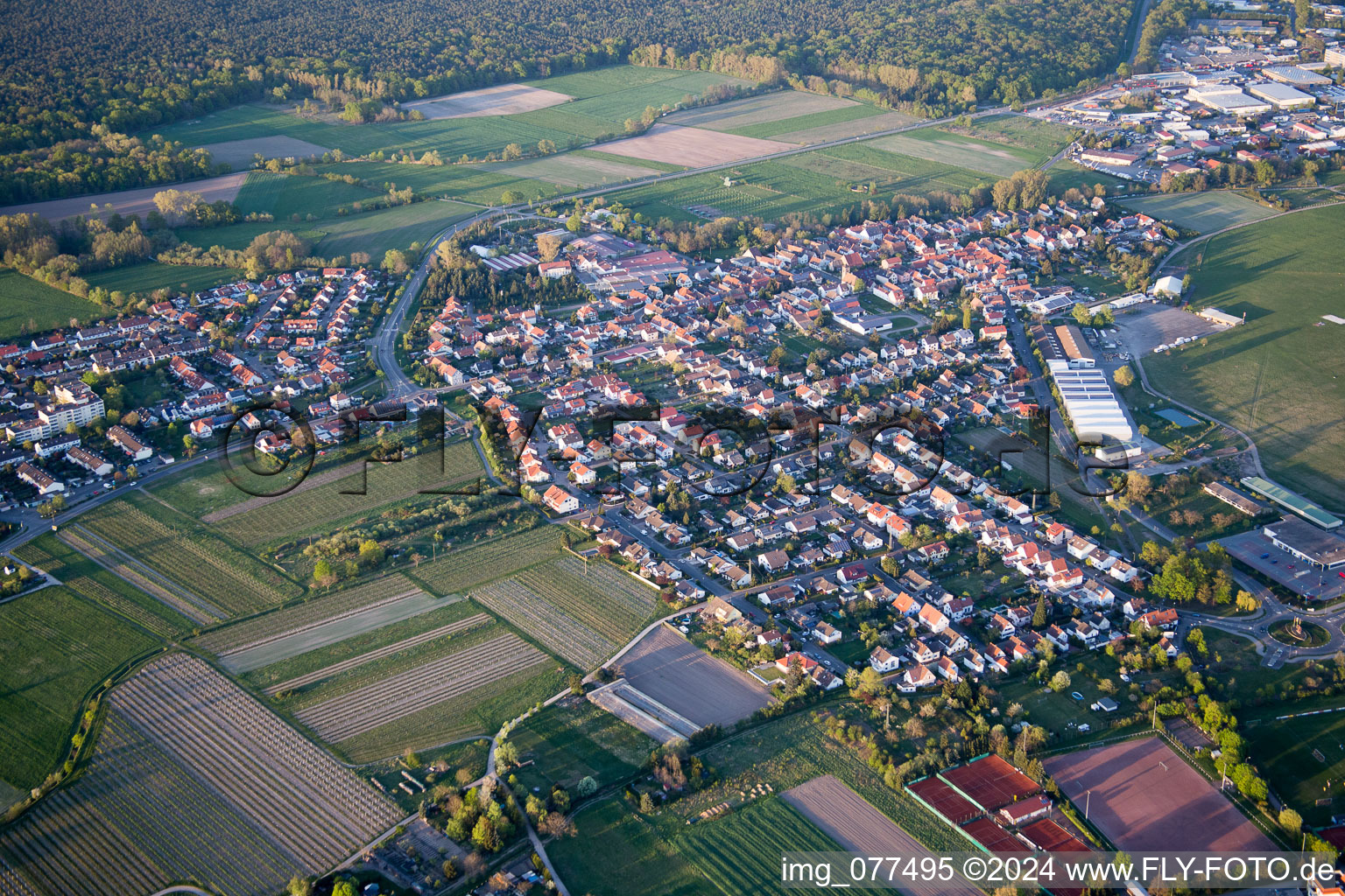 District Speyerdorf in Neustadt an der Weinstraße in the state Rhineland-Palatinate, Germany