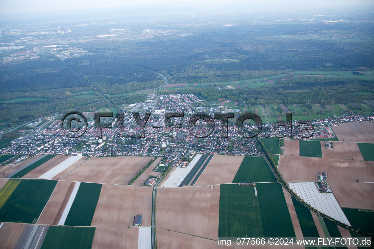 Aerial photograpy of Kandel in the state Rhineland-Palatinate, Germany