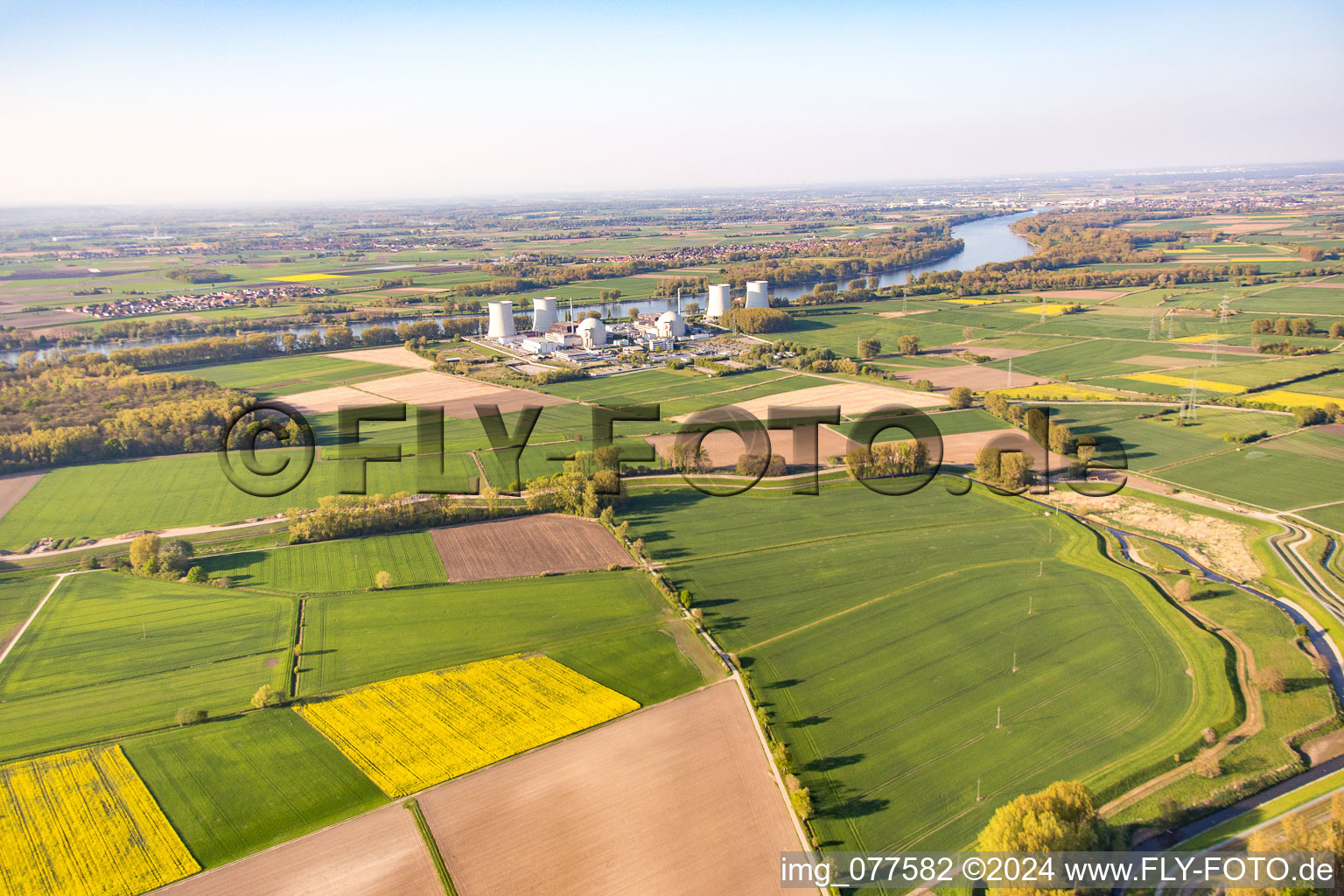 Decommissioned nuclear power plant in Biblis in the state Hesse, Germany