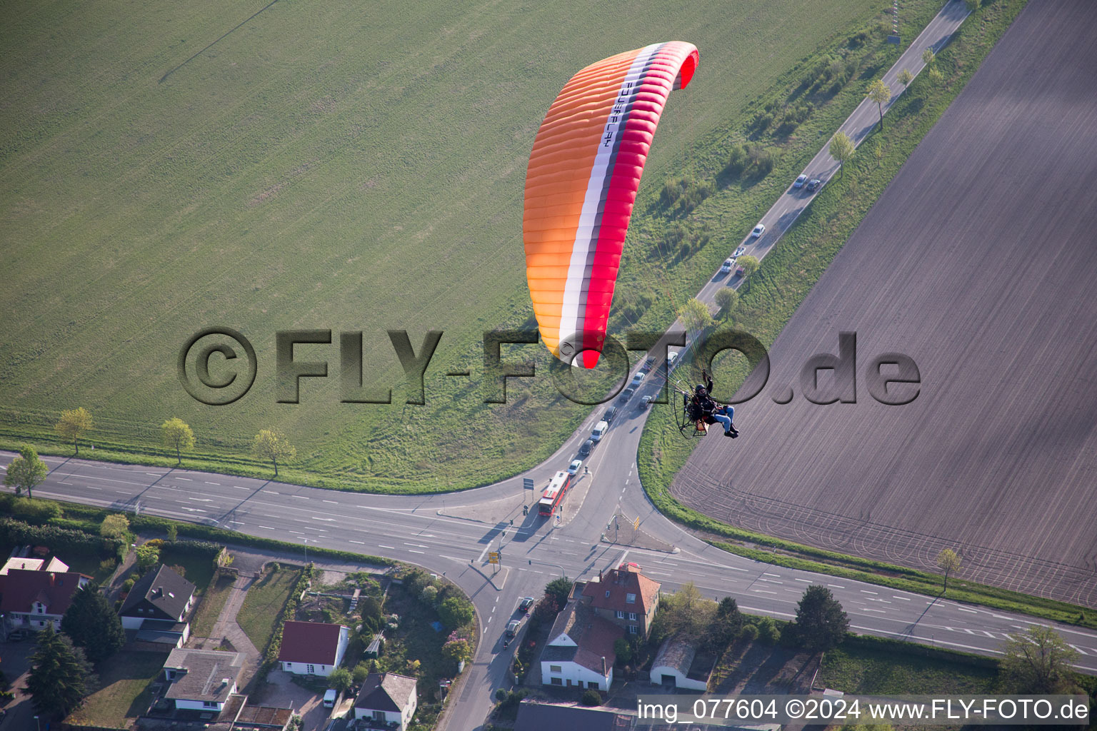 Aerial photograpy of District Rheindürkheim in Worms in the state Rhineland-Palatinate, Germany