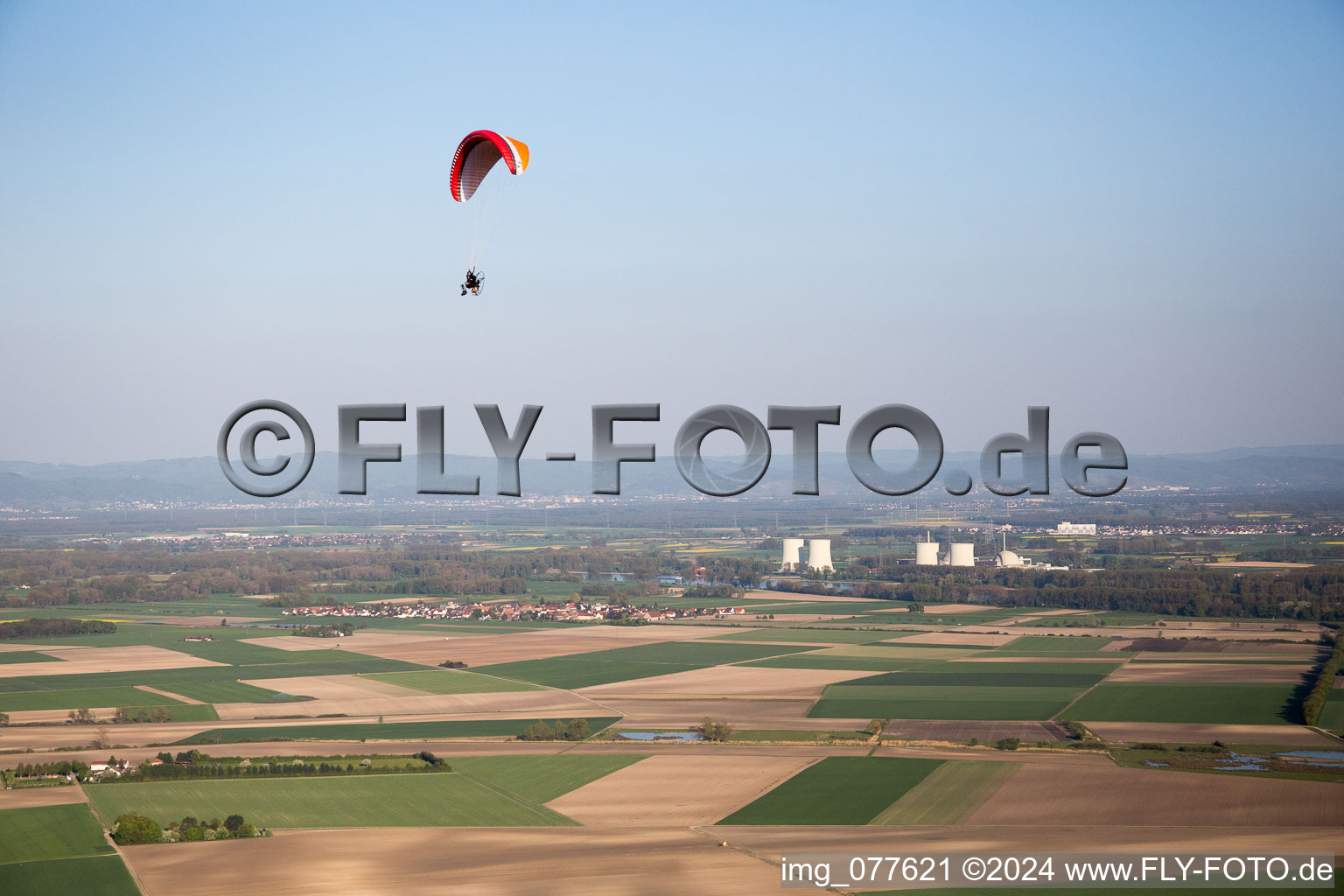 Aerial photograpy of Mettenheim in the state Rhineland-Palatinate, Germany