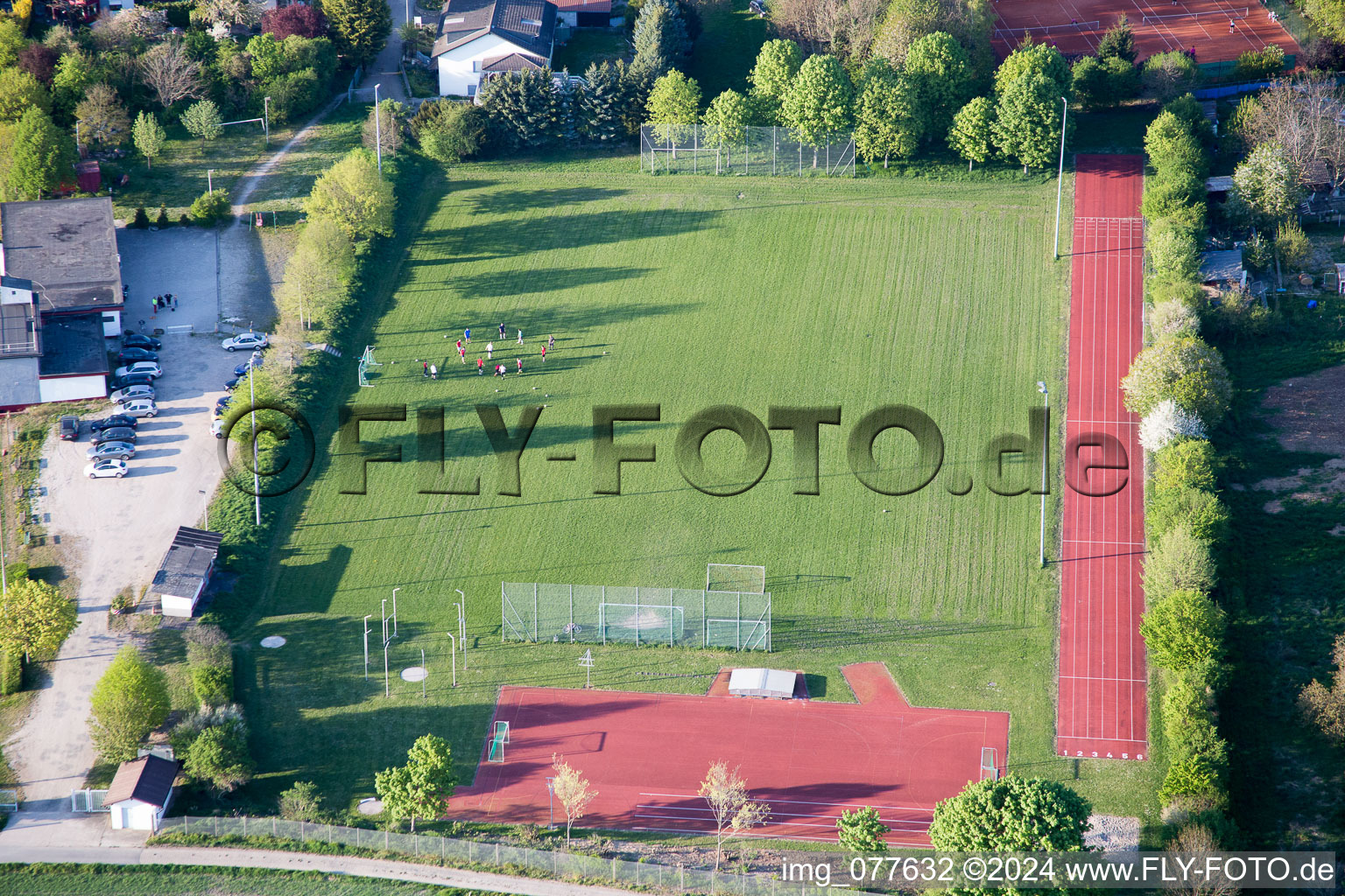 Aerial photograpy of Alsheim-Gronau in the state Rhineland-Palatinate, Germany