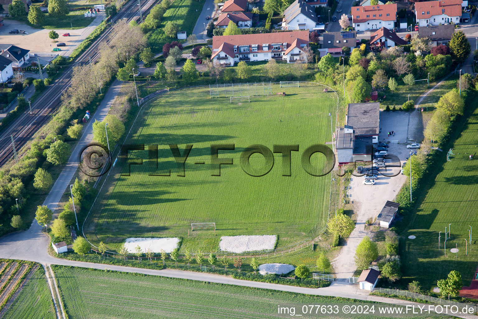 Oblique view of Alsheim-Gronau in the state Rhineland-Palatinate, Germany