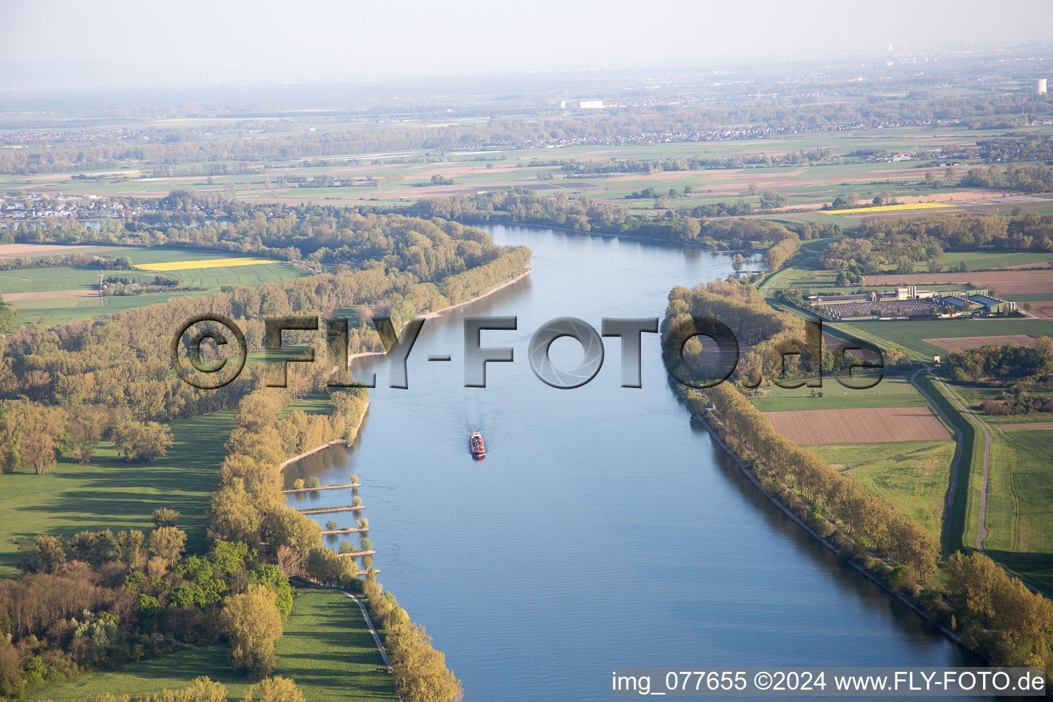 Gimbsheim in the state Rhineland-Palatinate, Germany out of the air