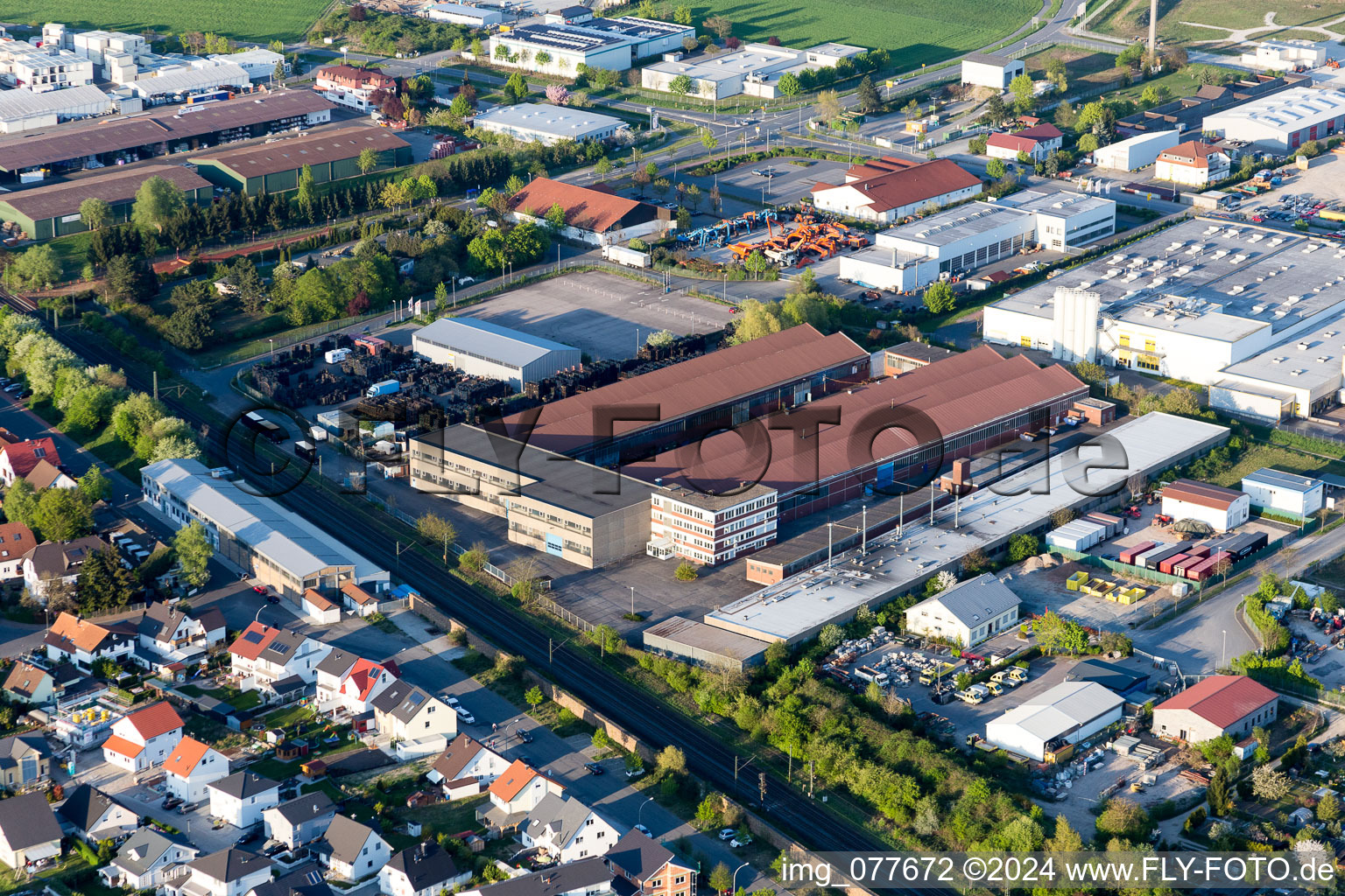 Building and production halls on the premises of Rmig Nold GmbH in Stockstadt am Rhein in the state Hesse, Germany