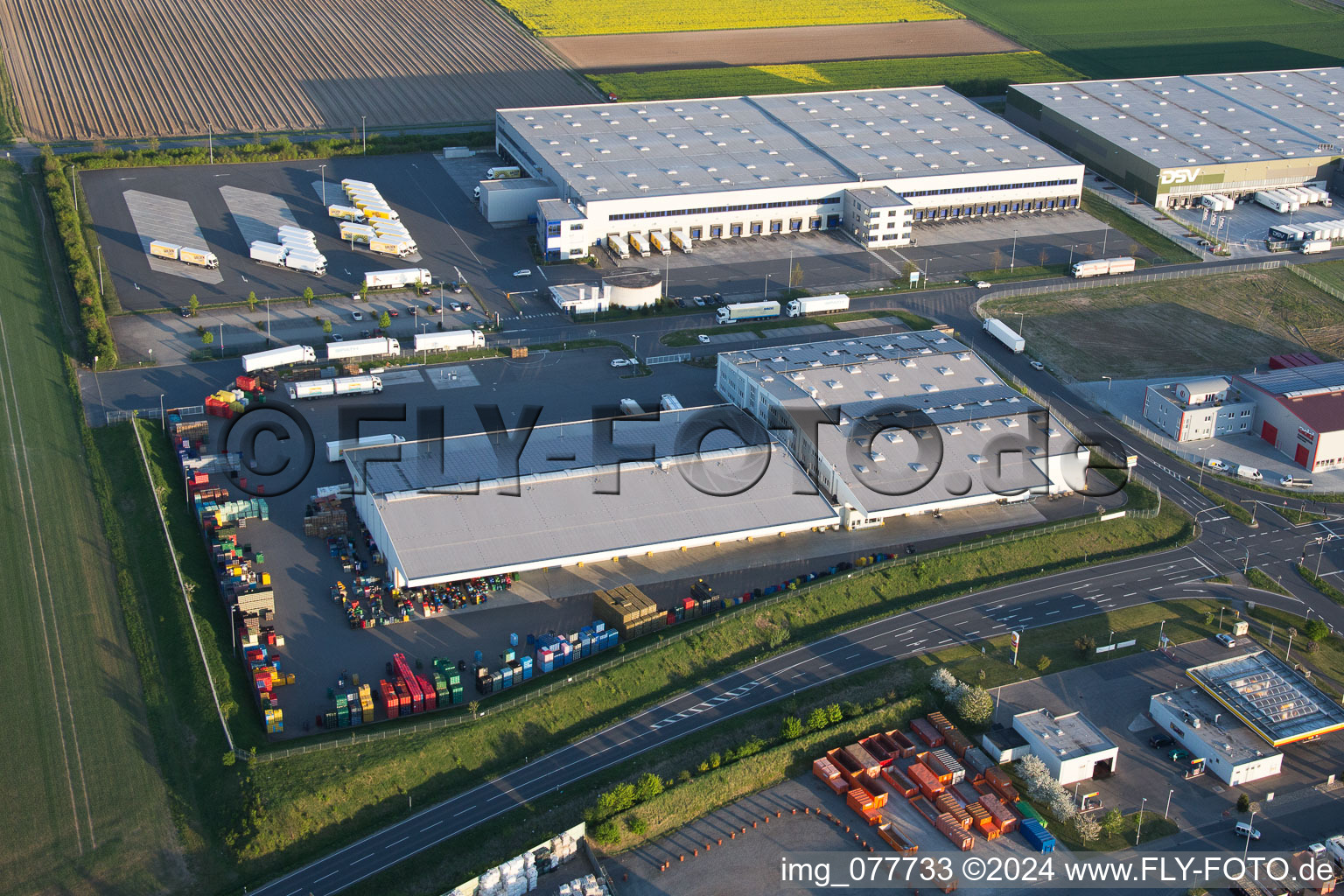 Oblique view of Gernsheim in the state Hesse, Germany