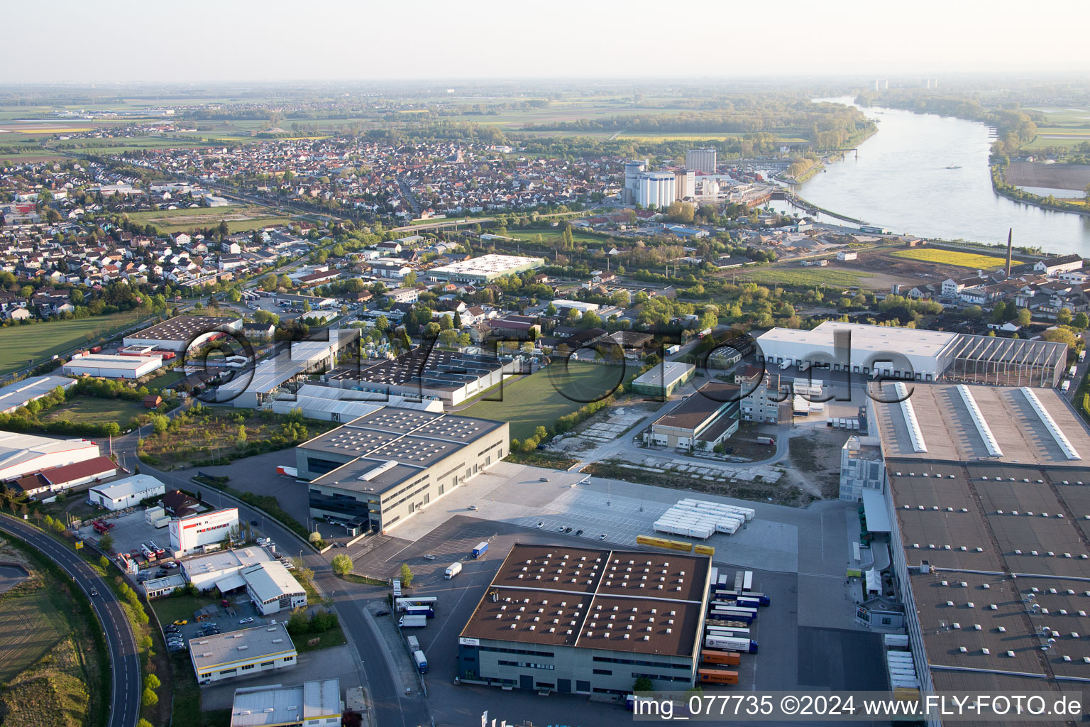 Gernsheim in the state Hesse, Germany out of the air