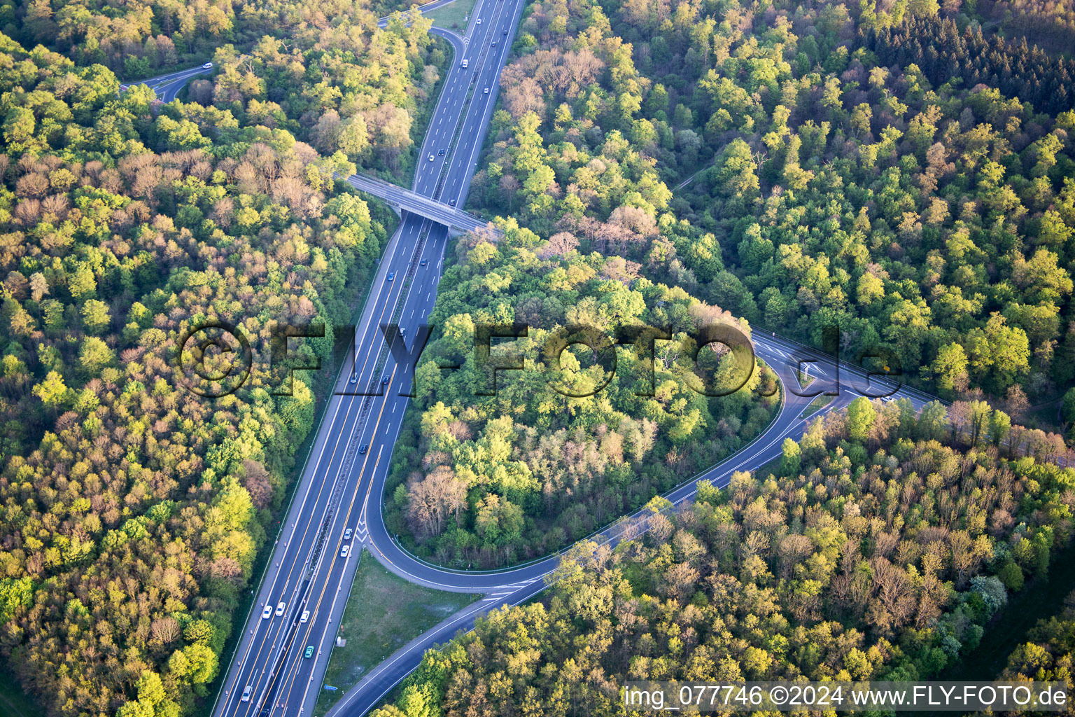 Motorway entrance in Alsbach-Hähnlein in the state Hesse, Germany