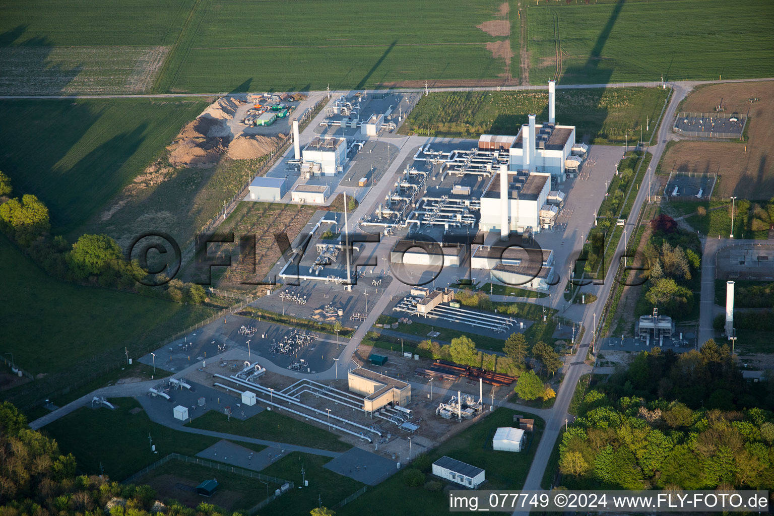 Compressor Stadium and pumping station for natural gas Open Grid Europe GmbH in the district Haehnlein in Alsbach-Haehnlein in the state Hesse