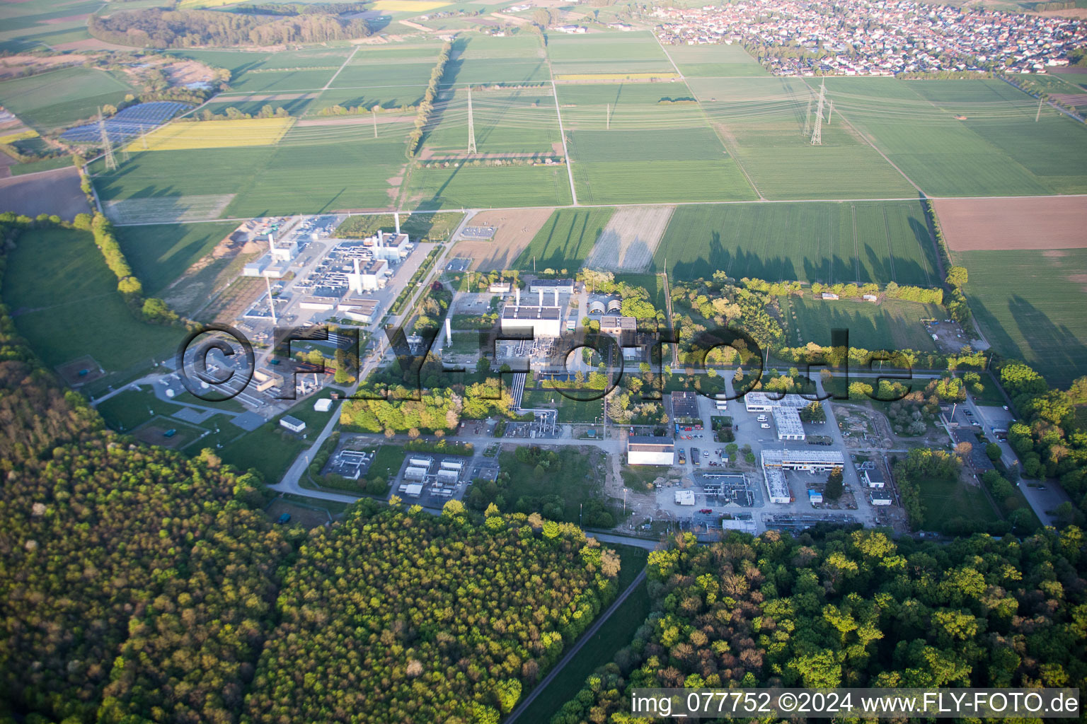 Oblique view of OpenGridEurope in Alsbach-Hähnlein in the state Hesse, Germany