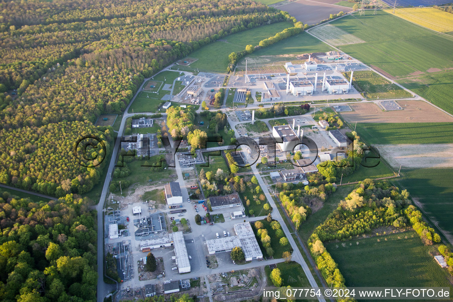 OpenGridEurope in Alsbach-Hähnlein in the state Hesse, Germany from above