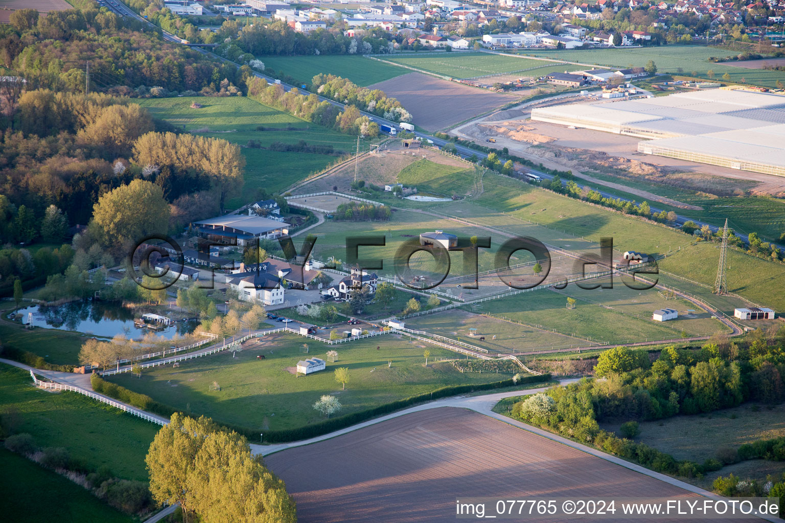 Alsbach-Hähnlein in the state Hesse, Germany from the plane