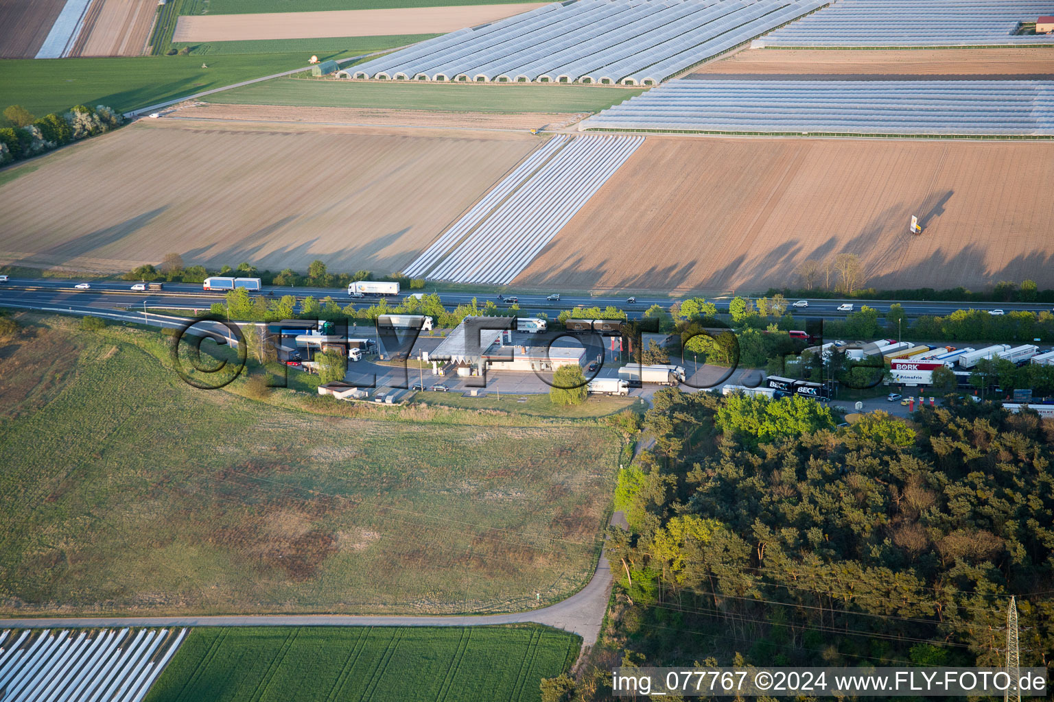 Alsbach-Hähnlein in the state Hesse, Germany viewn from the air