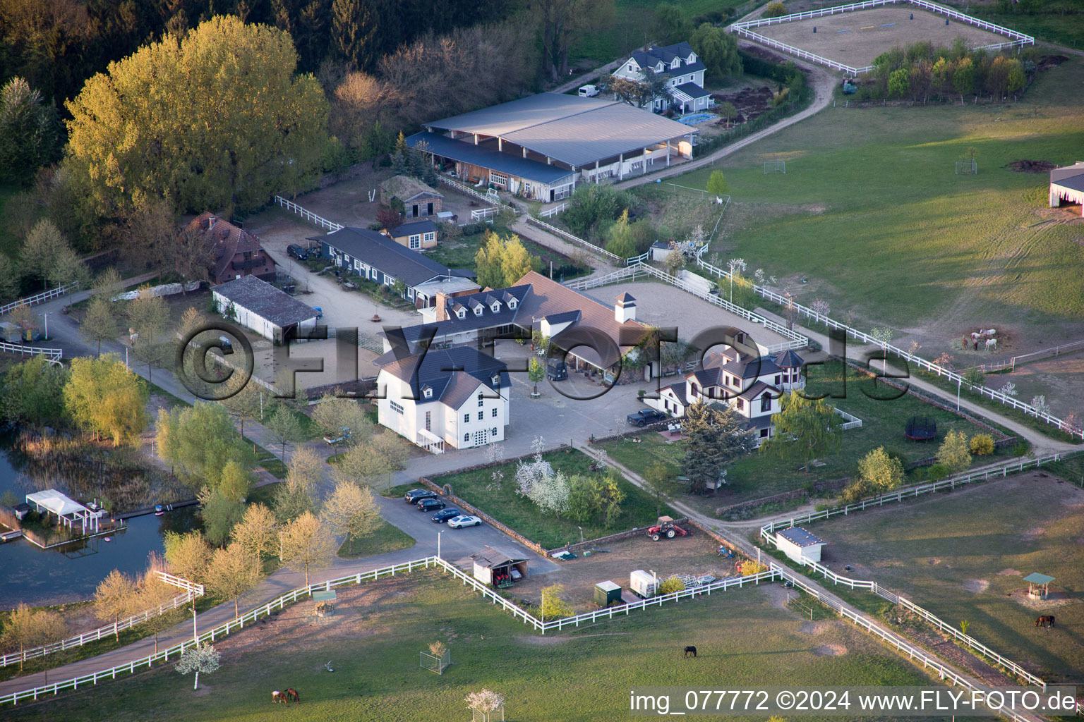 Alsbach-Hähnlein in the state Hesse, Germany from the drone perspective