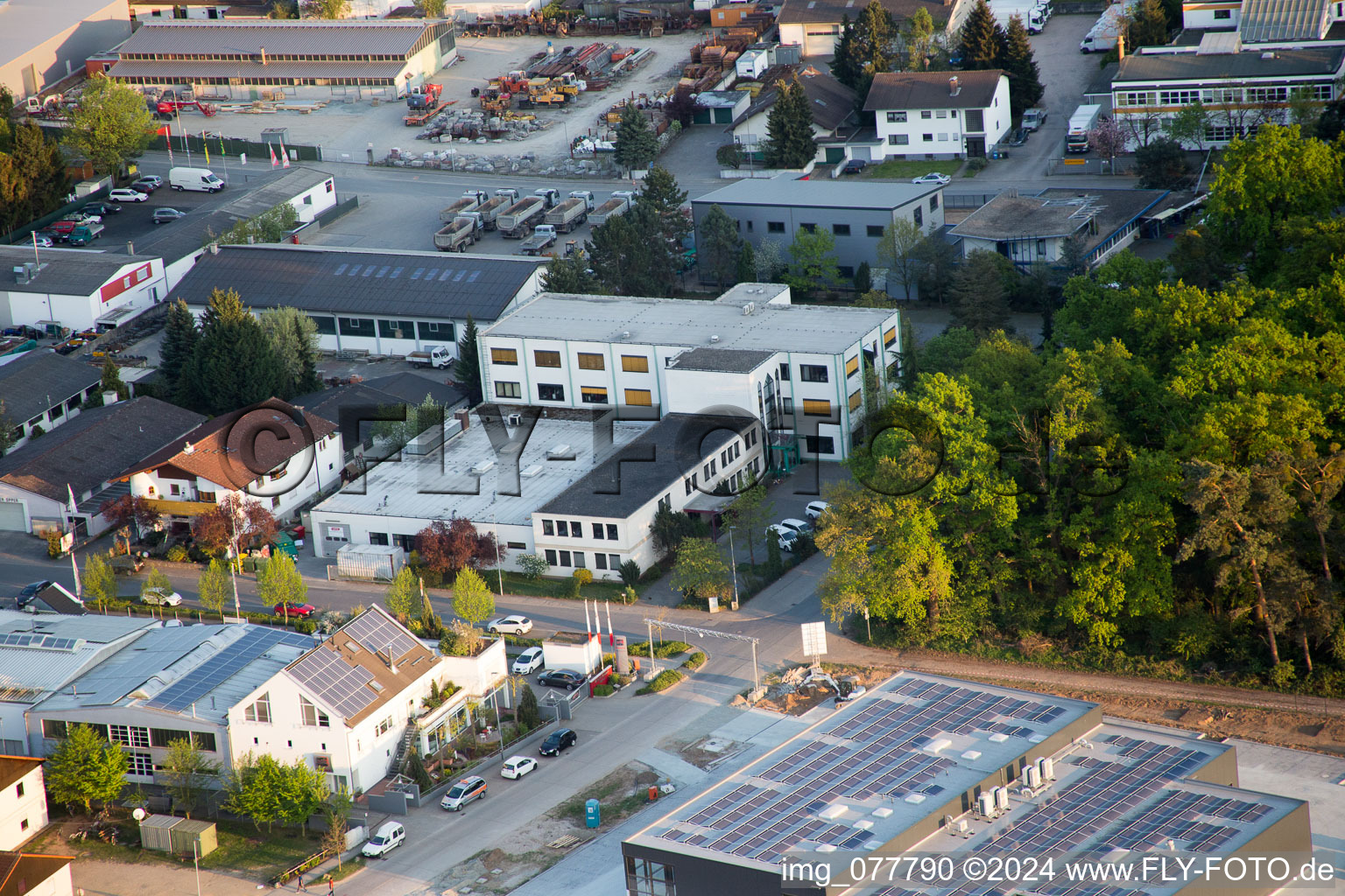 Alsbach-Hähnlein in the state Hesse, Germany seen from above