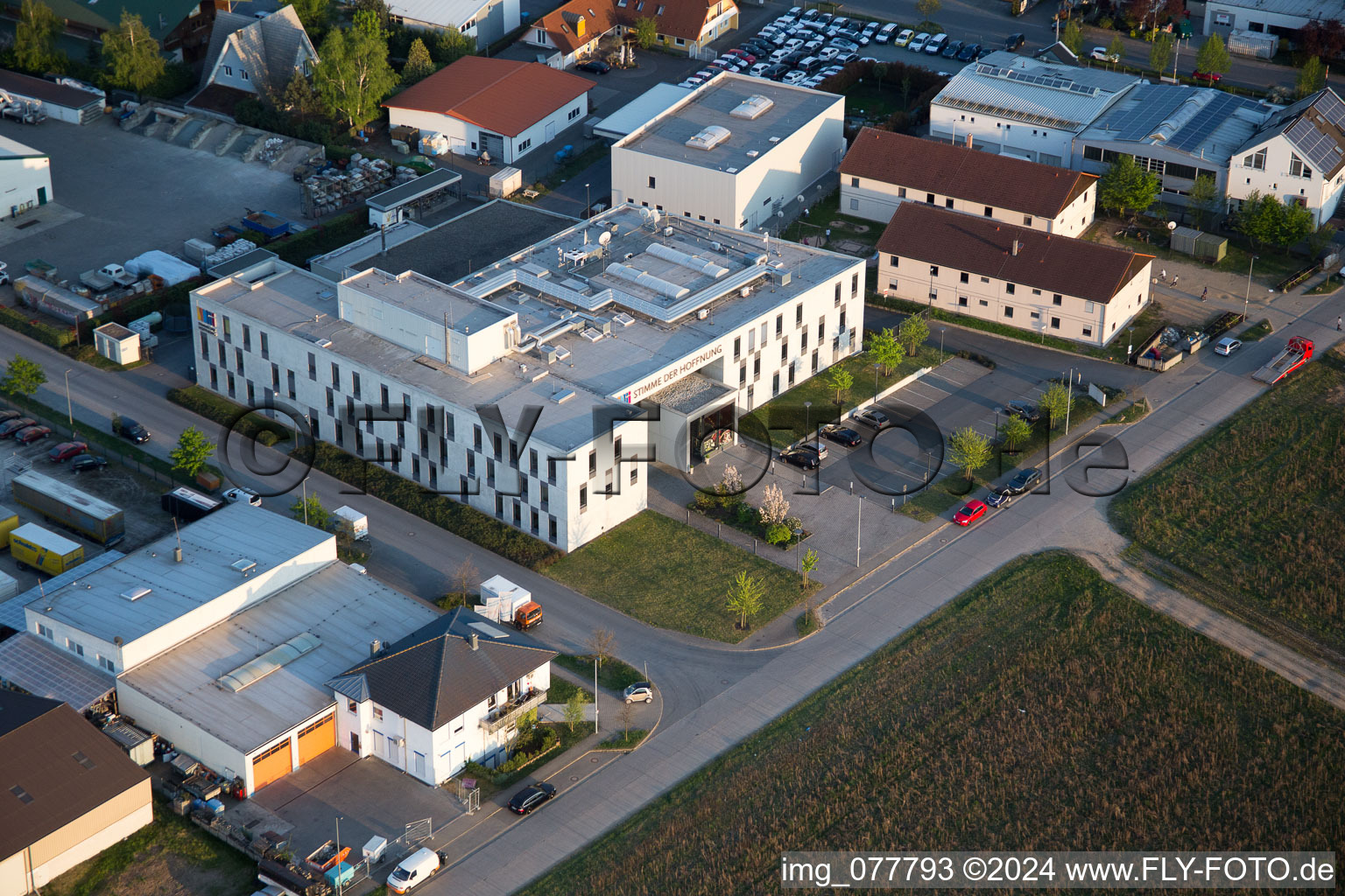 Bird's eye view of Alsbach-Hähnlein in the state Hesse, Germany