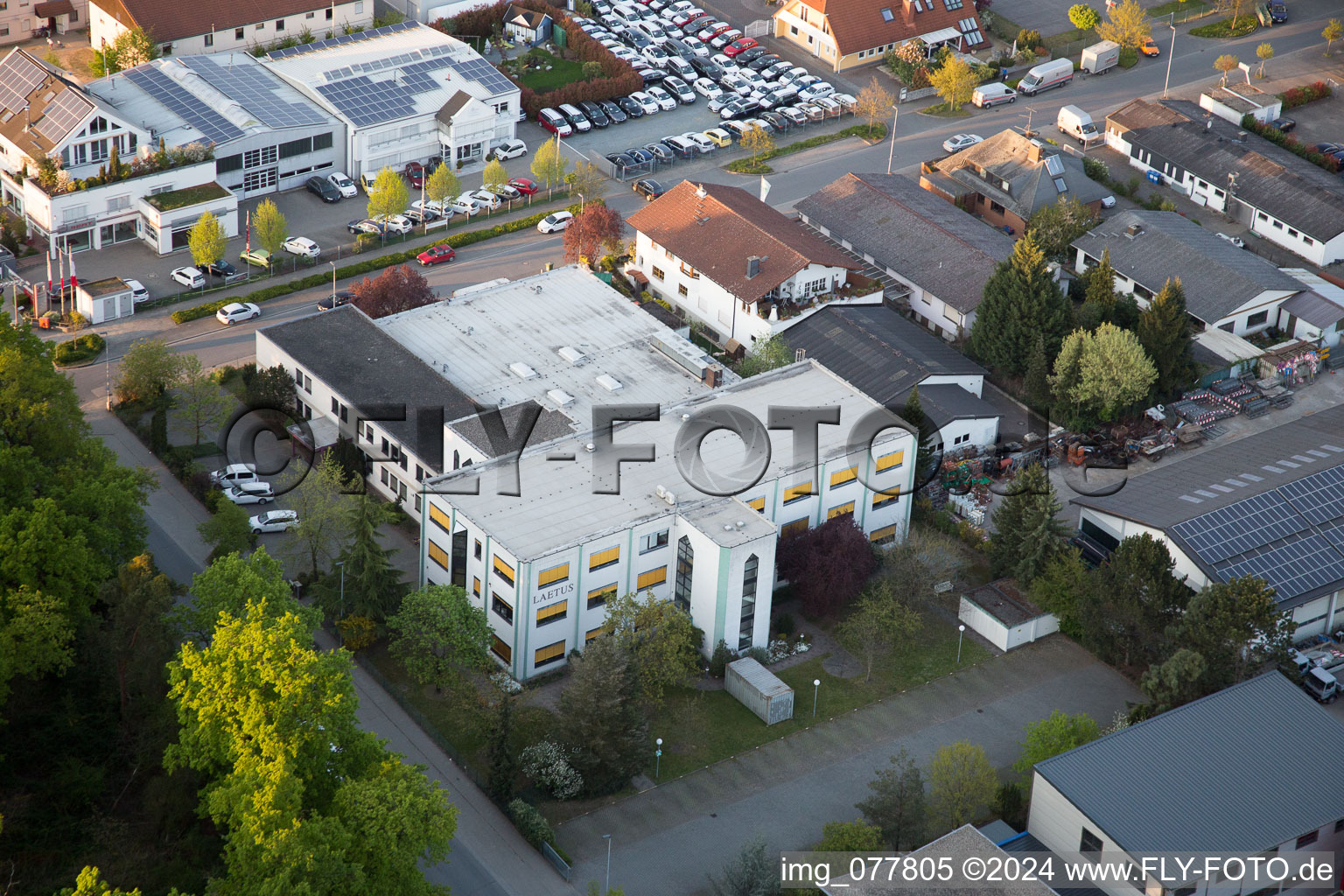 Alsbach-Hähnlein in the state Hesse, Germany viewn from the air