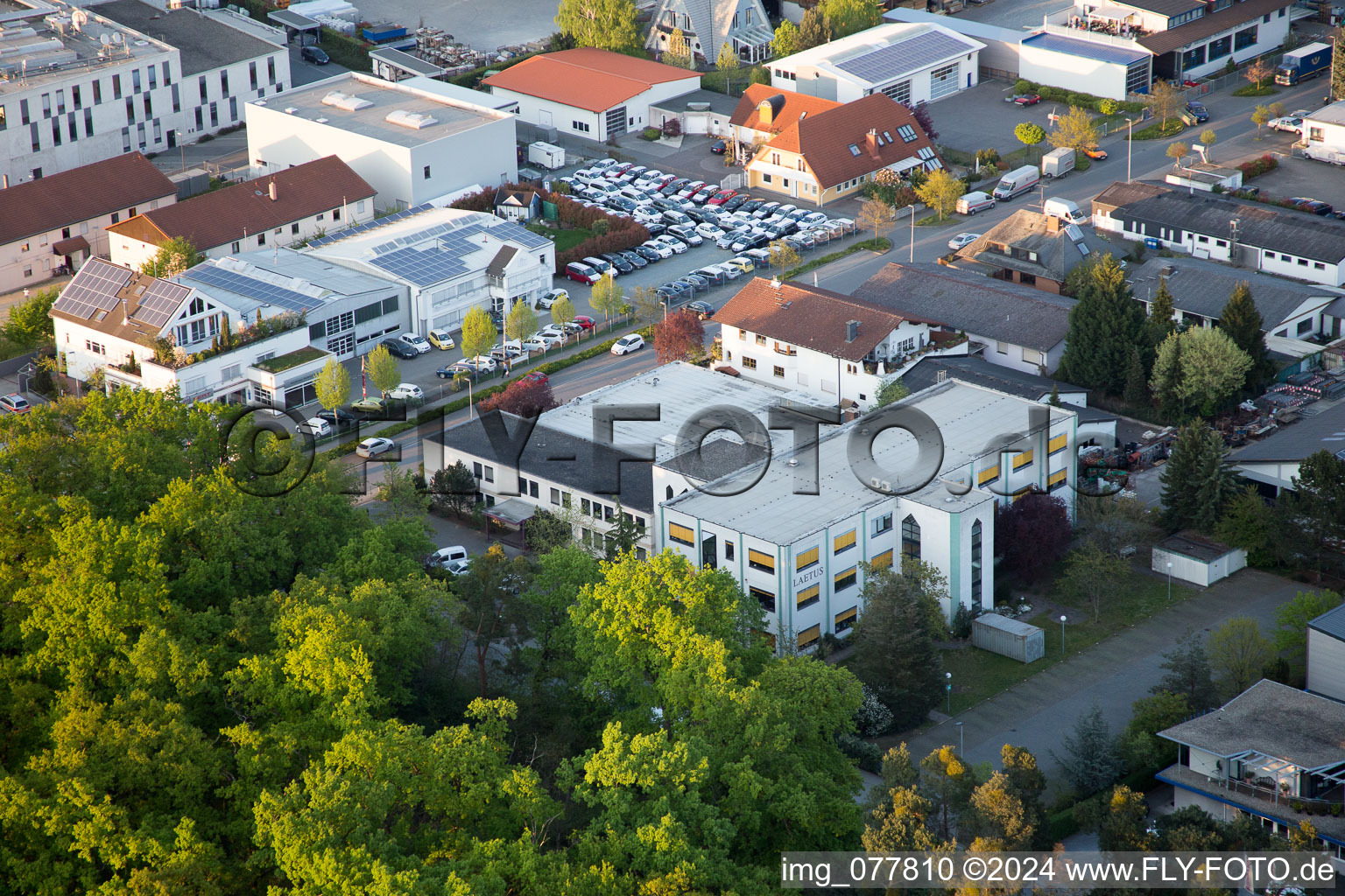 Alsbach-Hähnlein in the state Hesse, Germany seen from a drone