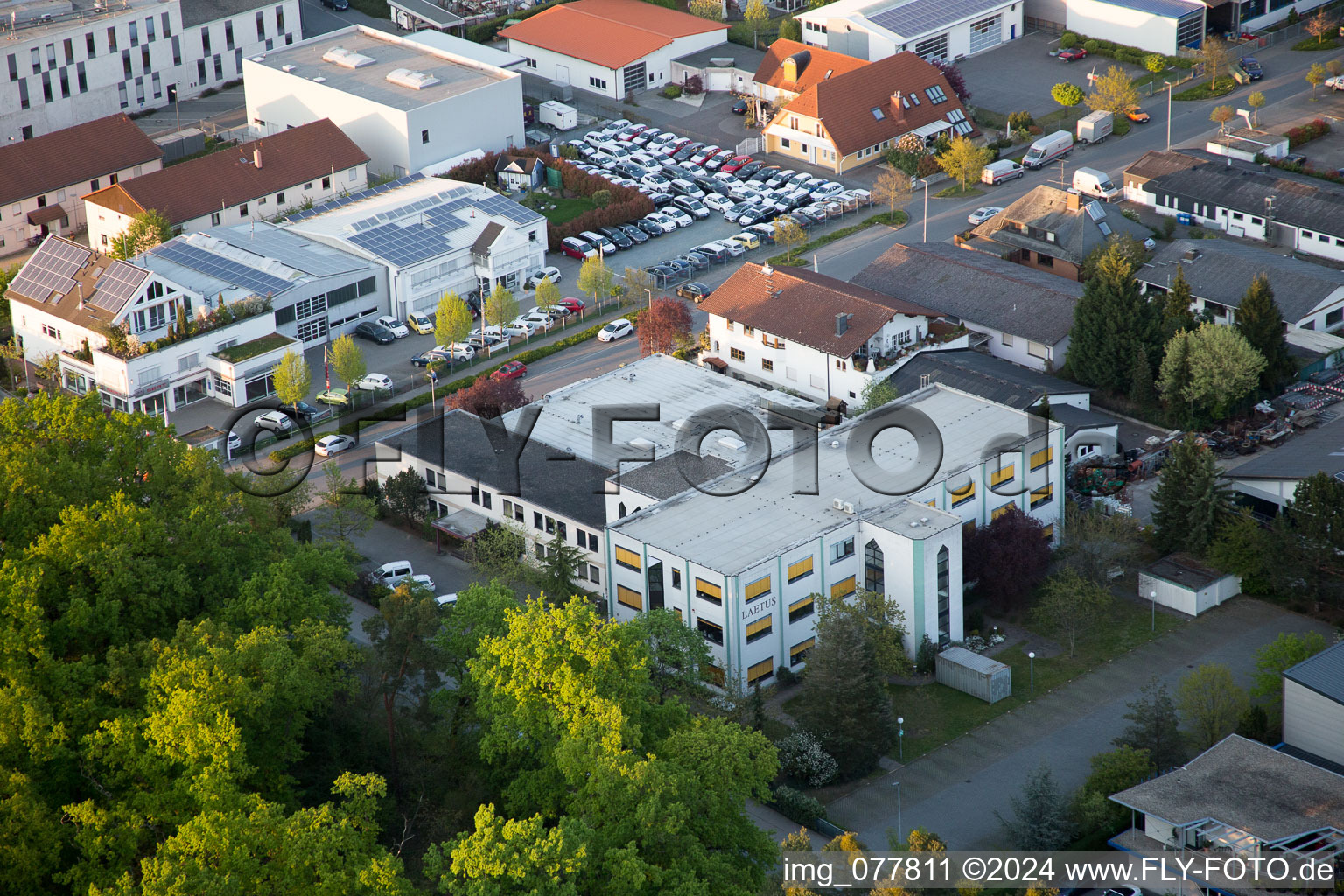 Aerial view of Alsbach-Hähnlein in the state Hesse, Germany