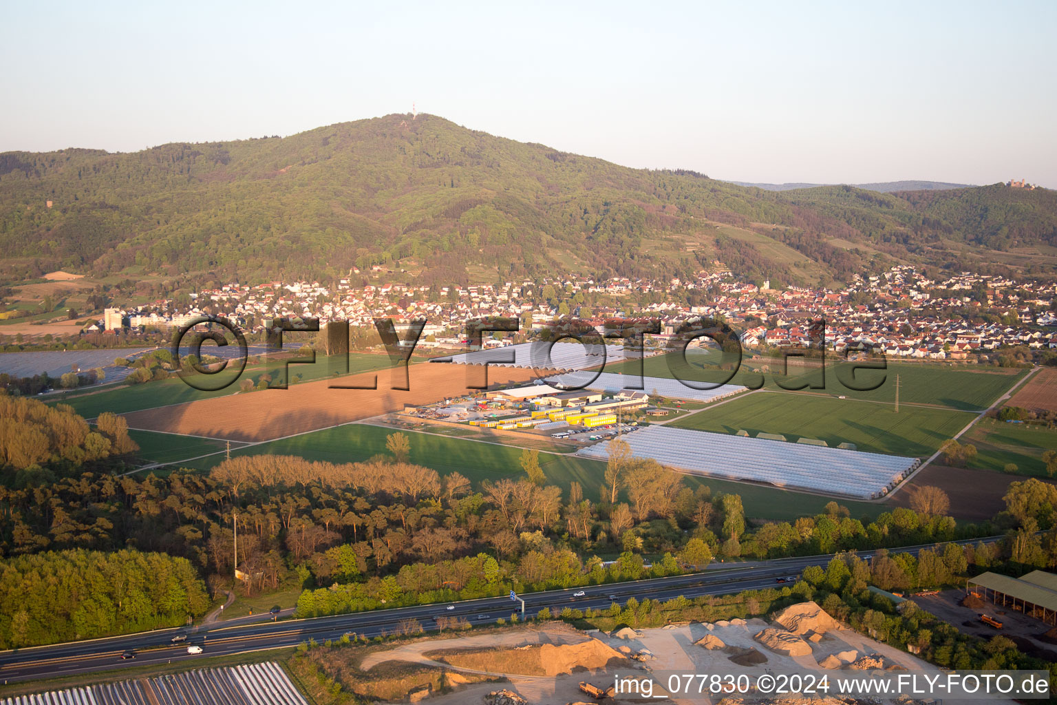 Alsbach-Hähnlein in the state Hesse, Germany seen from above