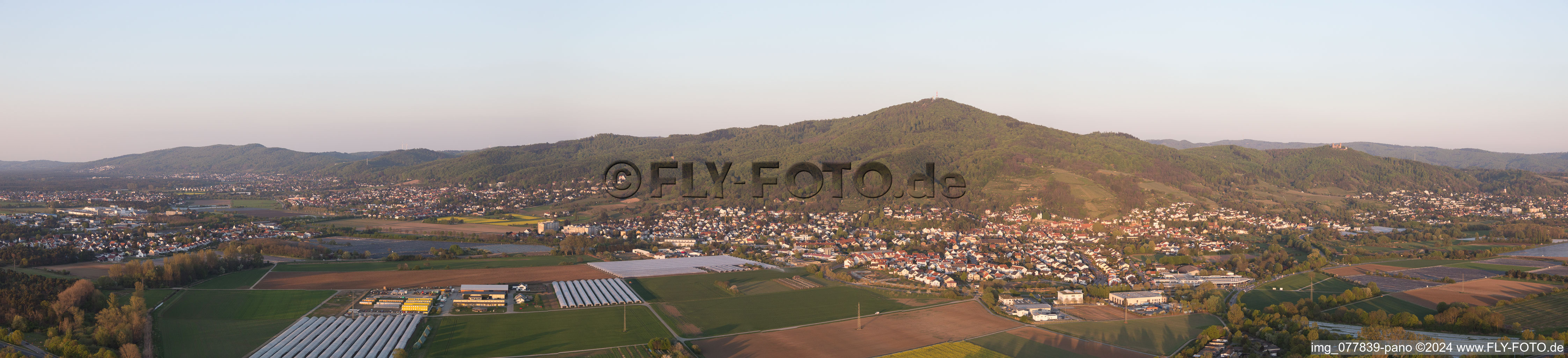 Panorama in Zwingenberg in the state Hesse, Germany