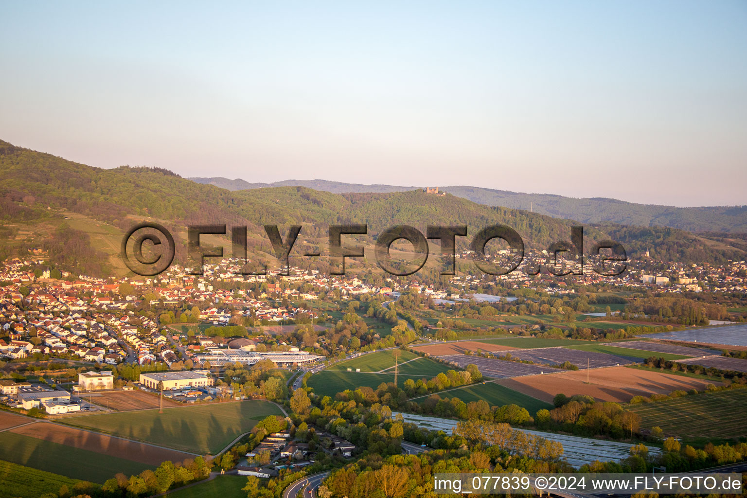 Zwingenberg in the state Hesse, Germany out of the air