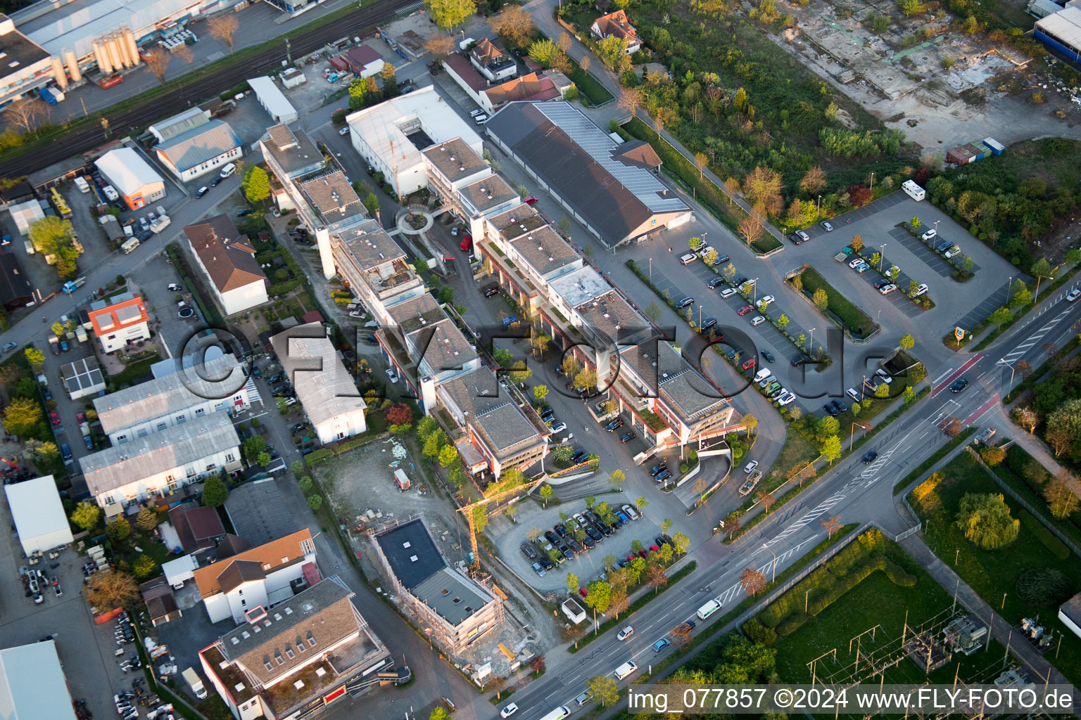 District Auerbach in Bensheim in the state Hesse, Germany from the drone perspective