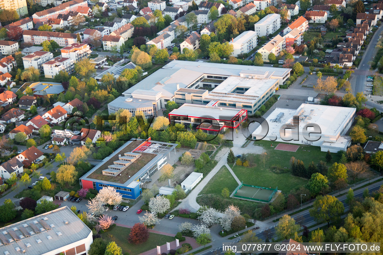 Bensheim in the state Hesse, Germany from a drone