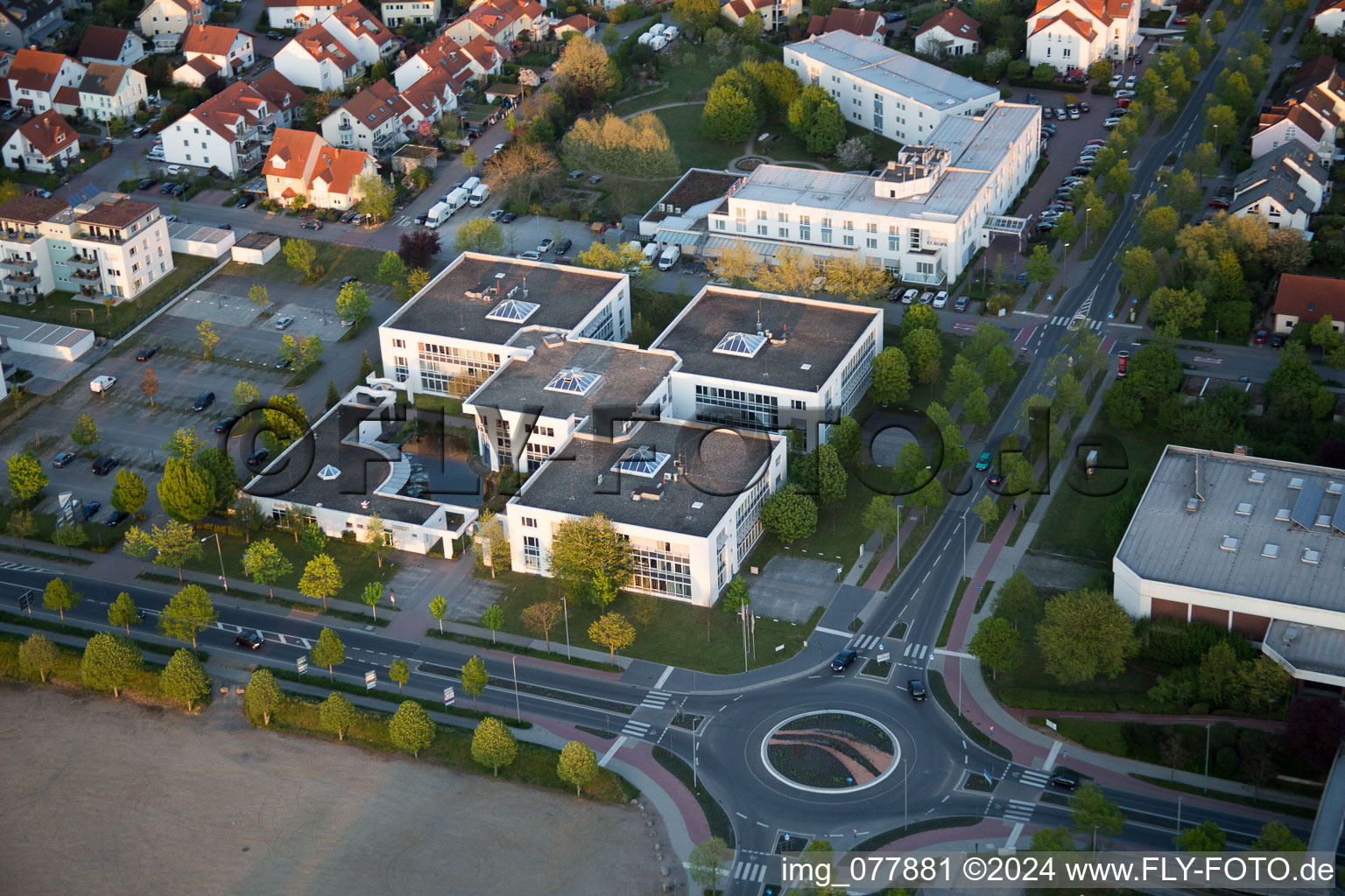 Aerial view of Bensheim in the state Hesse, Germany