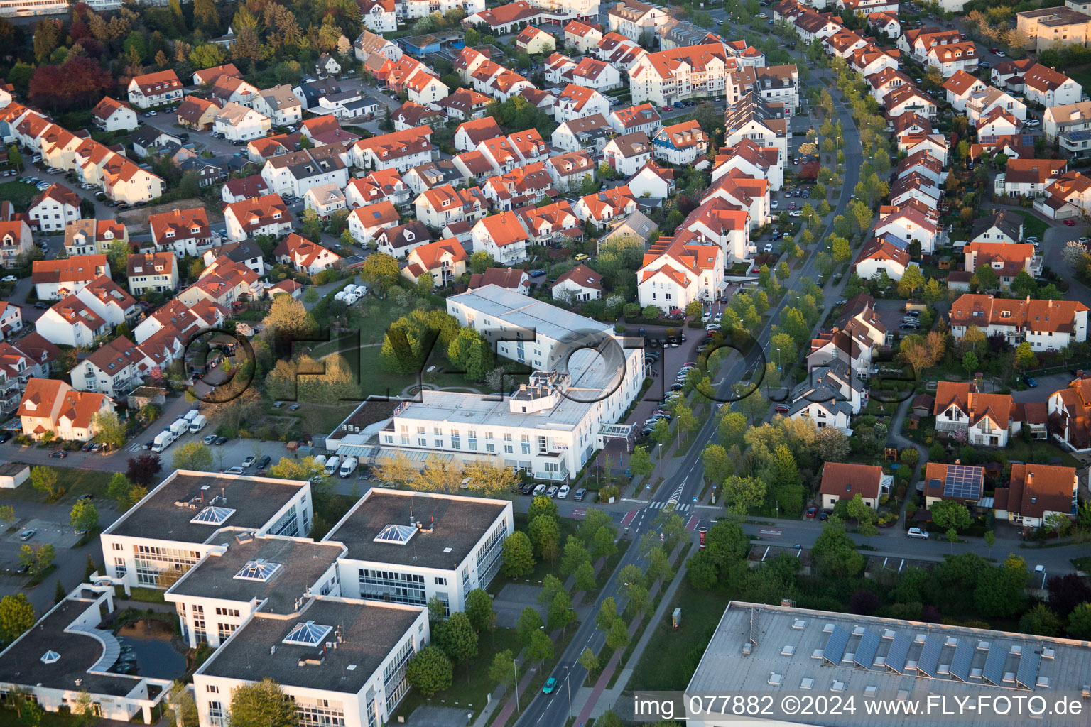 Aerial photograpy of Bensheim in the state Hesse, Germany