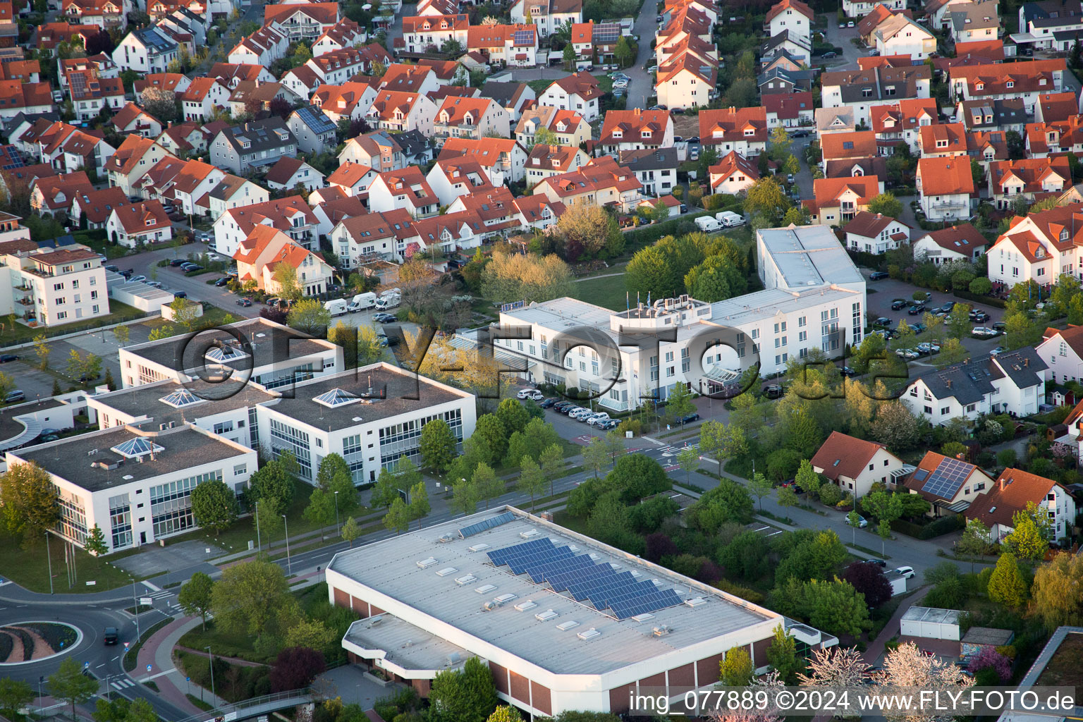 Bensheim in the state Hesse, Germany seen from above