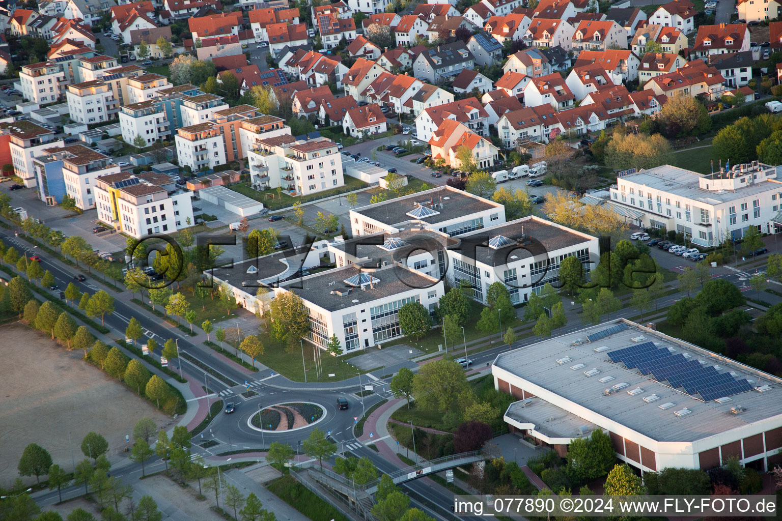 Bensheim in the state Hesse, Germany from the plane