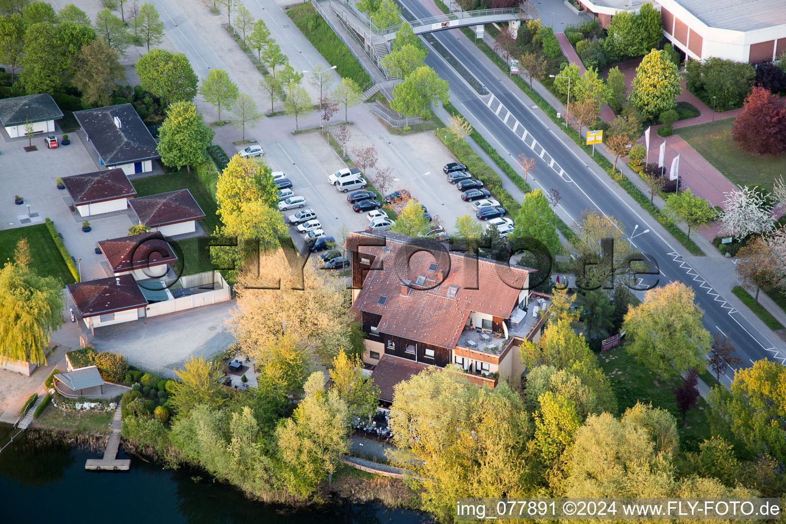 Bird's eye view of Bensheim in the state Hesse, Germany