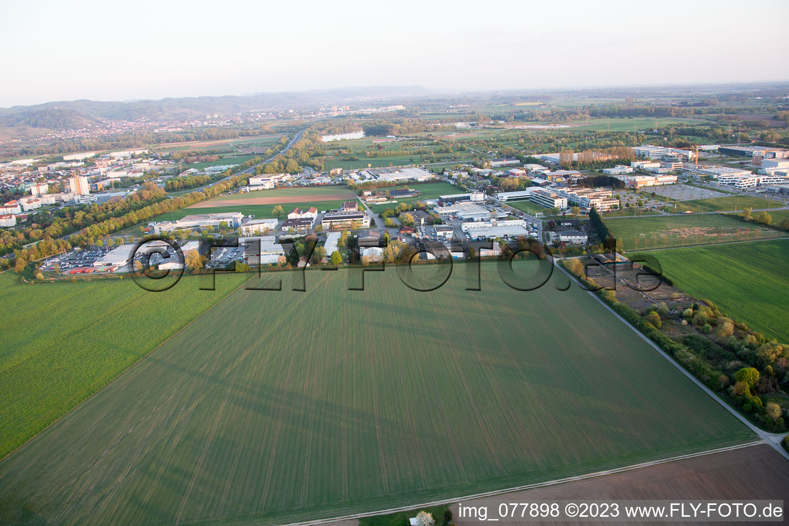 Bensheim in the state Hesse, Germany from a drone