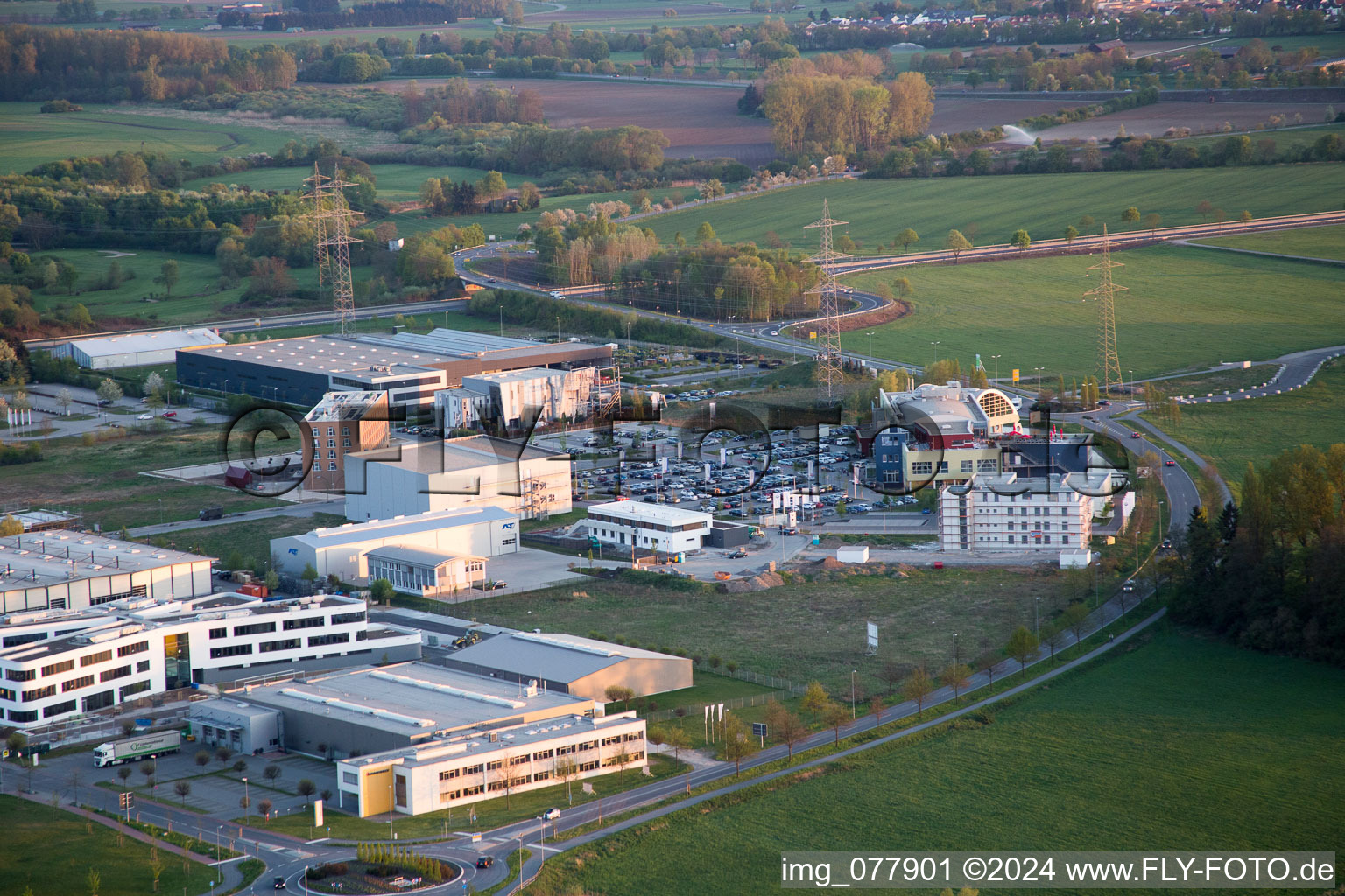 Aerial view of Bensheim in the state Hesse, Germany