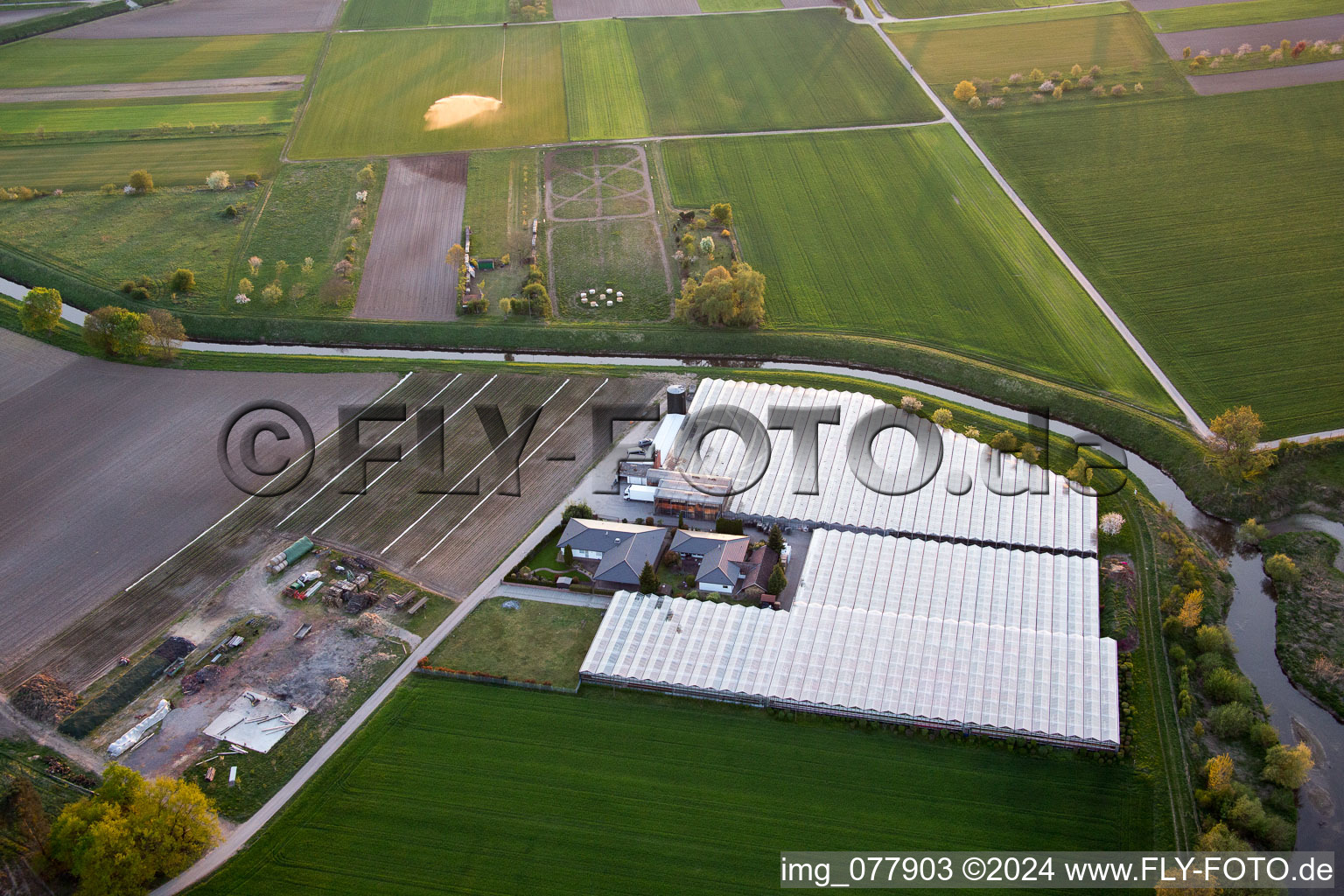 Einhausen in the state Hesse, Germany from the drone perspective