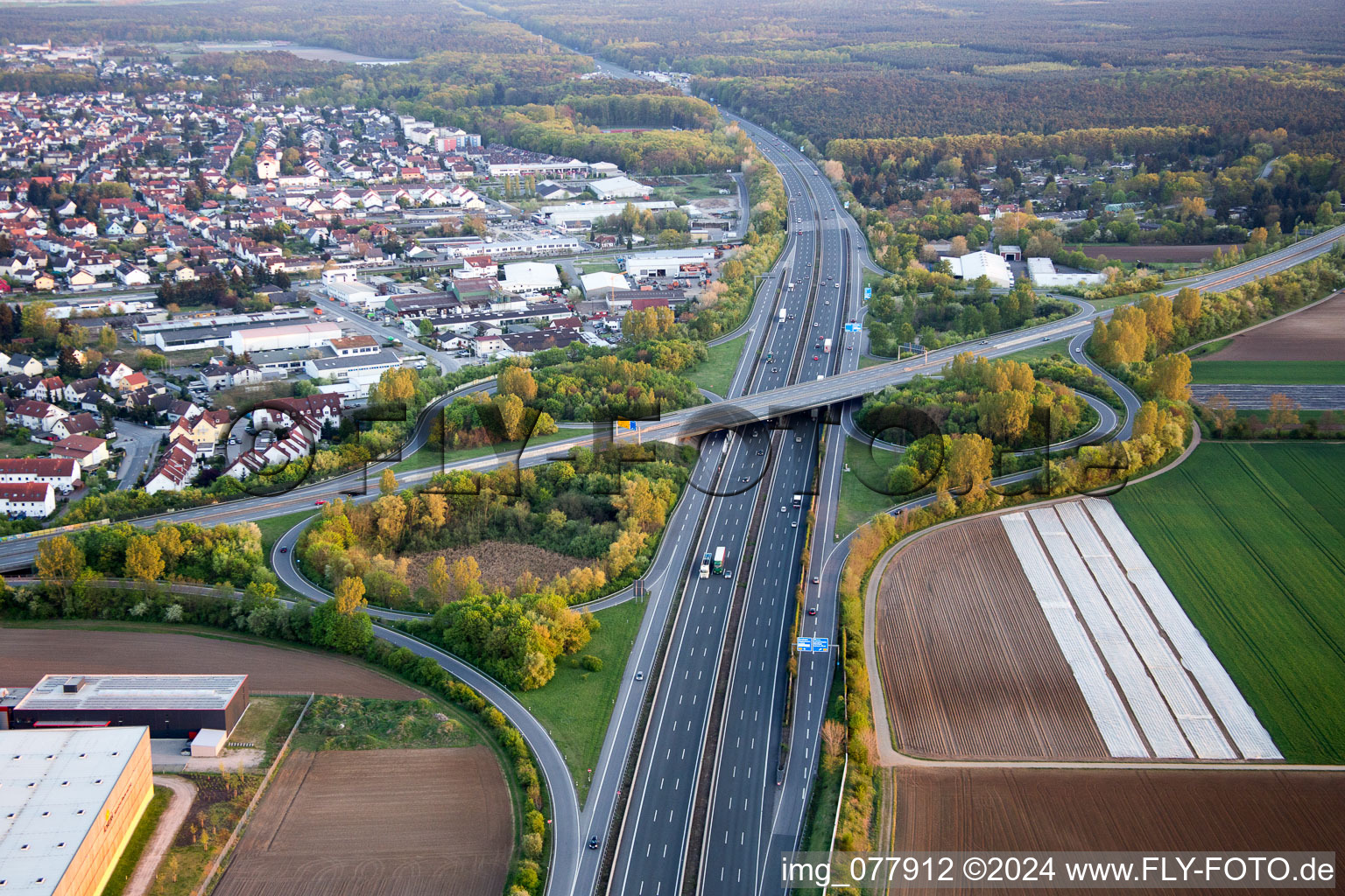 Oblique view of Lorsch in the state Hesse, Germany