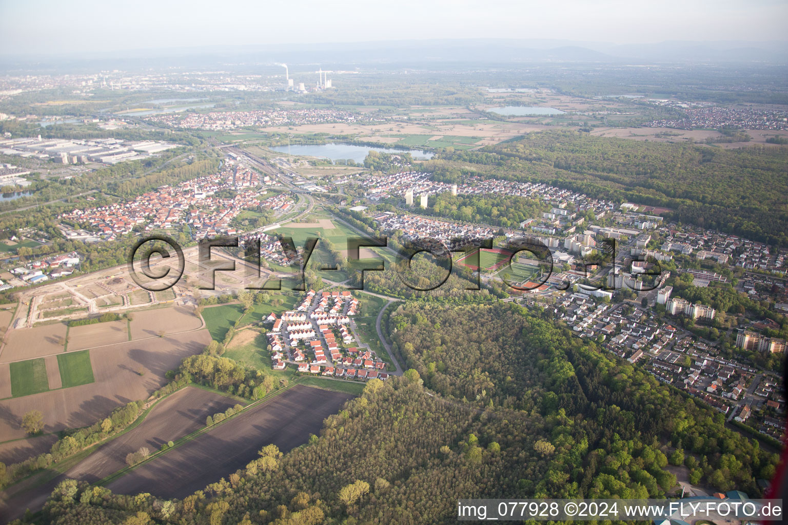 Wörth am Rhein in the state Rhineland-Palatinate, Germany out of the air