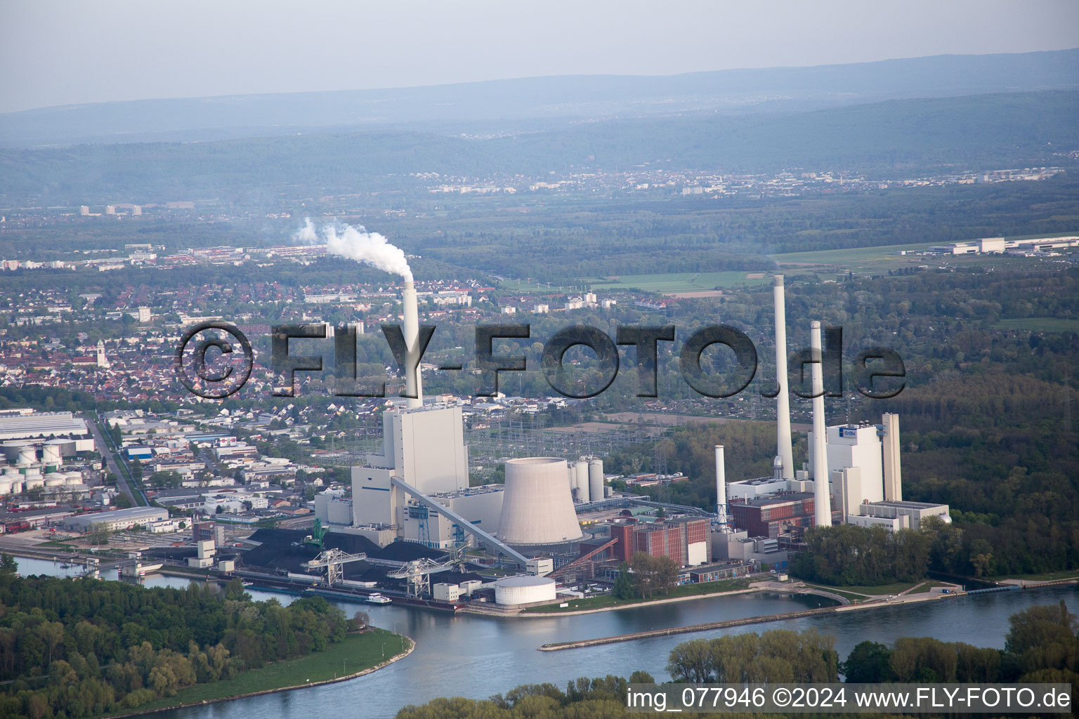 ENBW in the district Rheinhafen in Karlsruhe in the state Baden-Wuerttemberg, Germany