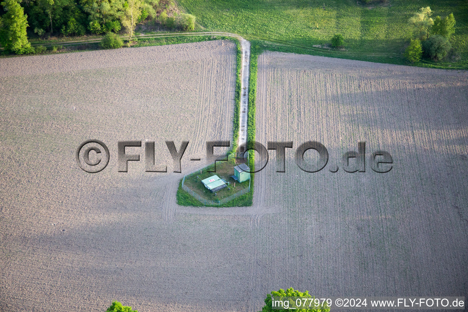 District Neuburg in Neuburg am Rhein in the state Rhineland-Palatinate, Germany out of the air