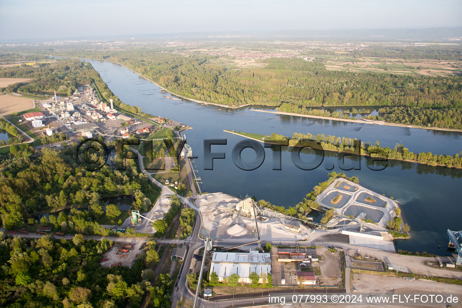 Drone recording of Lauterbourg in the state Bas-Rhin, France